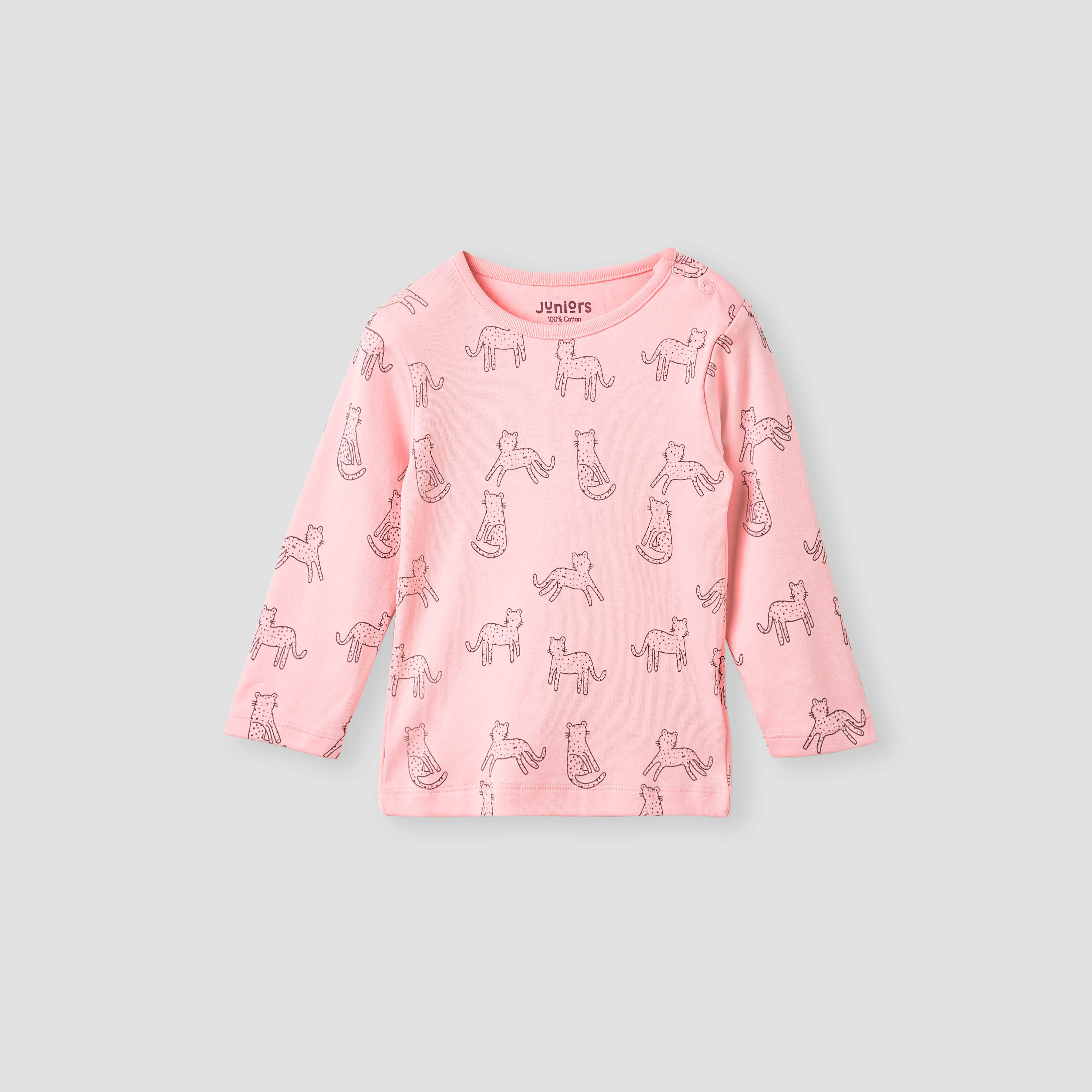 Juniors Printed T-shirt and Pyjamas - Set of 4-baby-girls-clothing-nightwear-pyjamasets-image-6