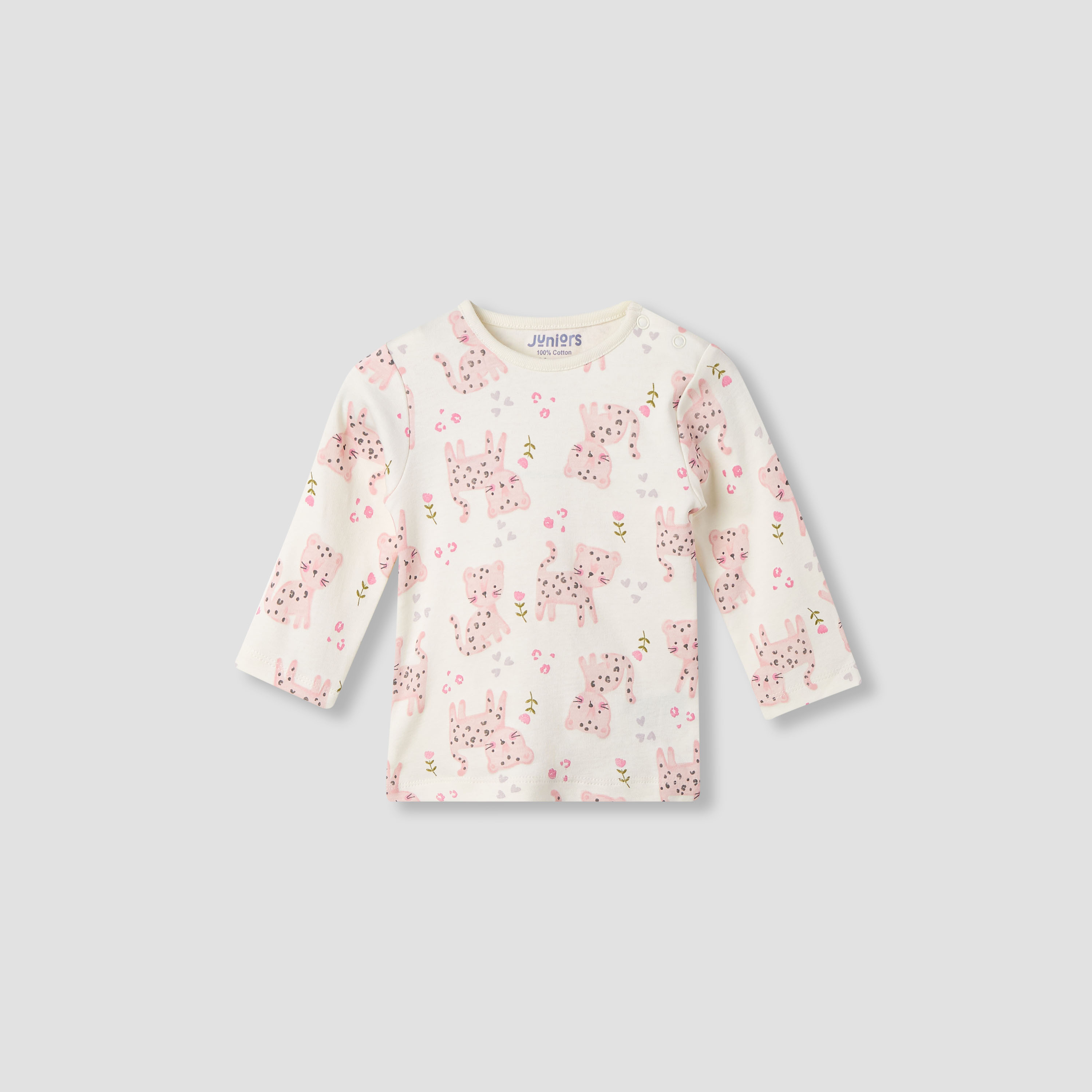Juniors Pyjama Set with Fun Print - Soft Cotton - Long Sleeves - 4-Pieces-baby-girls-clothing-nightwear-pyjamasets-image-8