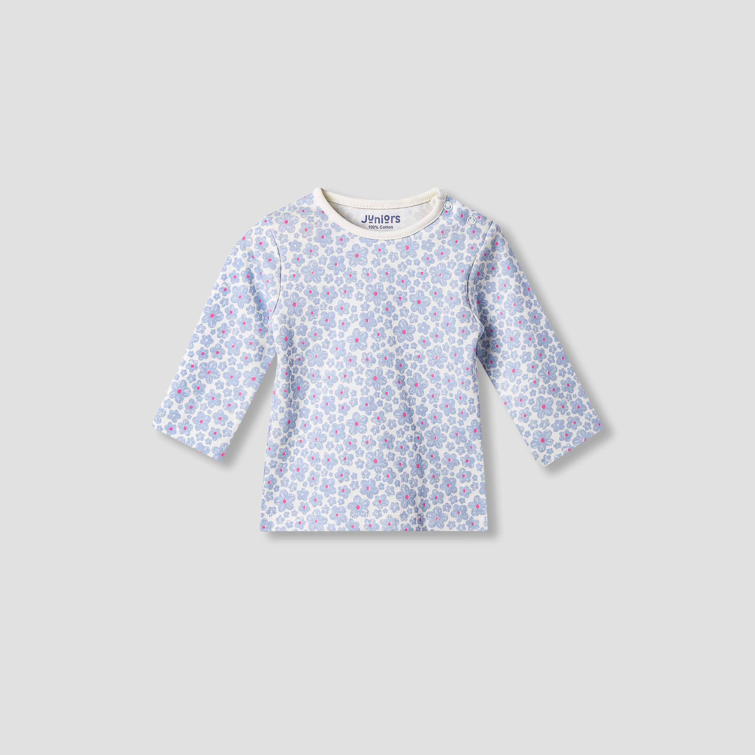 Juniors Pyjama Set with Fun Print - Soft Cotton - Long Sleeves - Round Neck - Set of 4-baby-girls-clothing-nightwear-pyjamasets-image-2