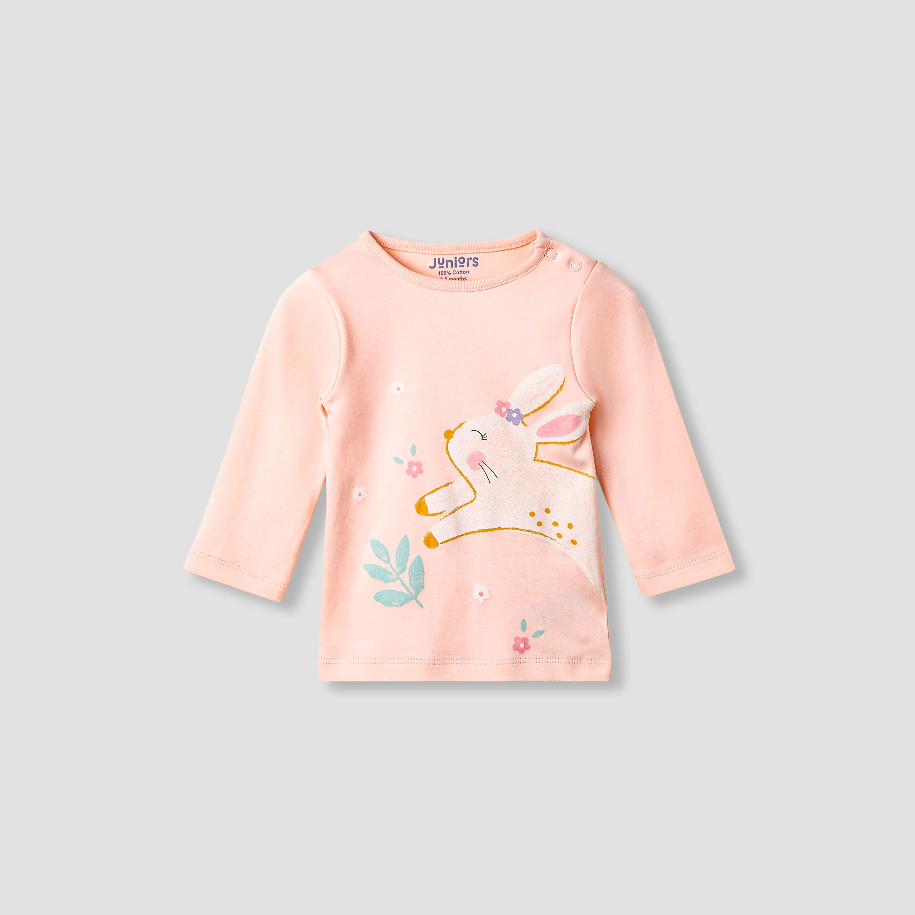 Juniors Pyjama Set with Fun Print - Soft Cotton - Long Sleeves - Round Neck - Set of 4-baby-girls-clothing-nightwear-pyjamasets-image-6
