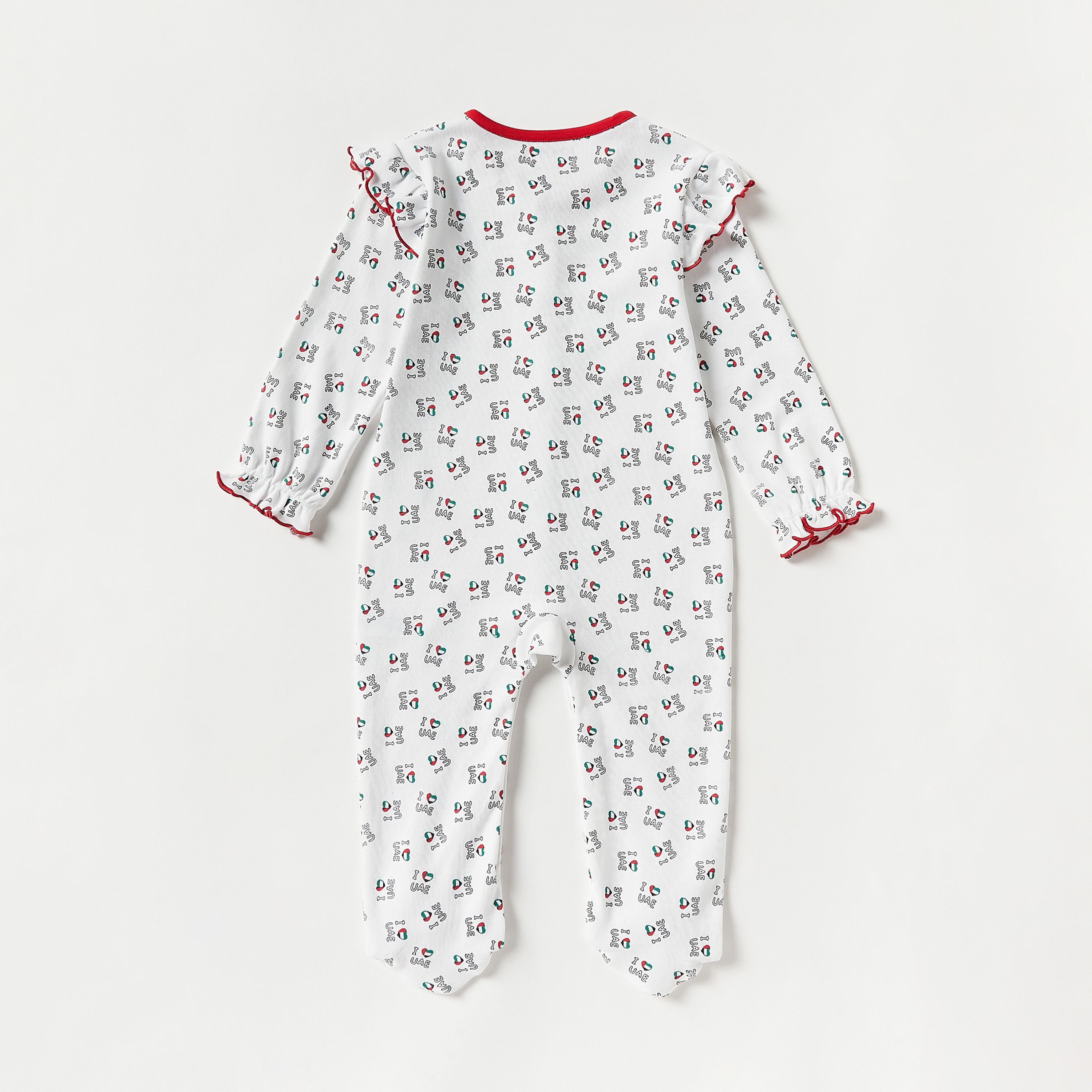 بدلة نوم بكشكش وطبعات اليوم الوطني للإمارات من جونيورز-baby-boys-clothing-nightwear-sleepsuits-image-4