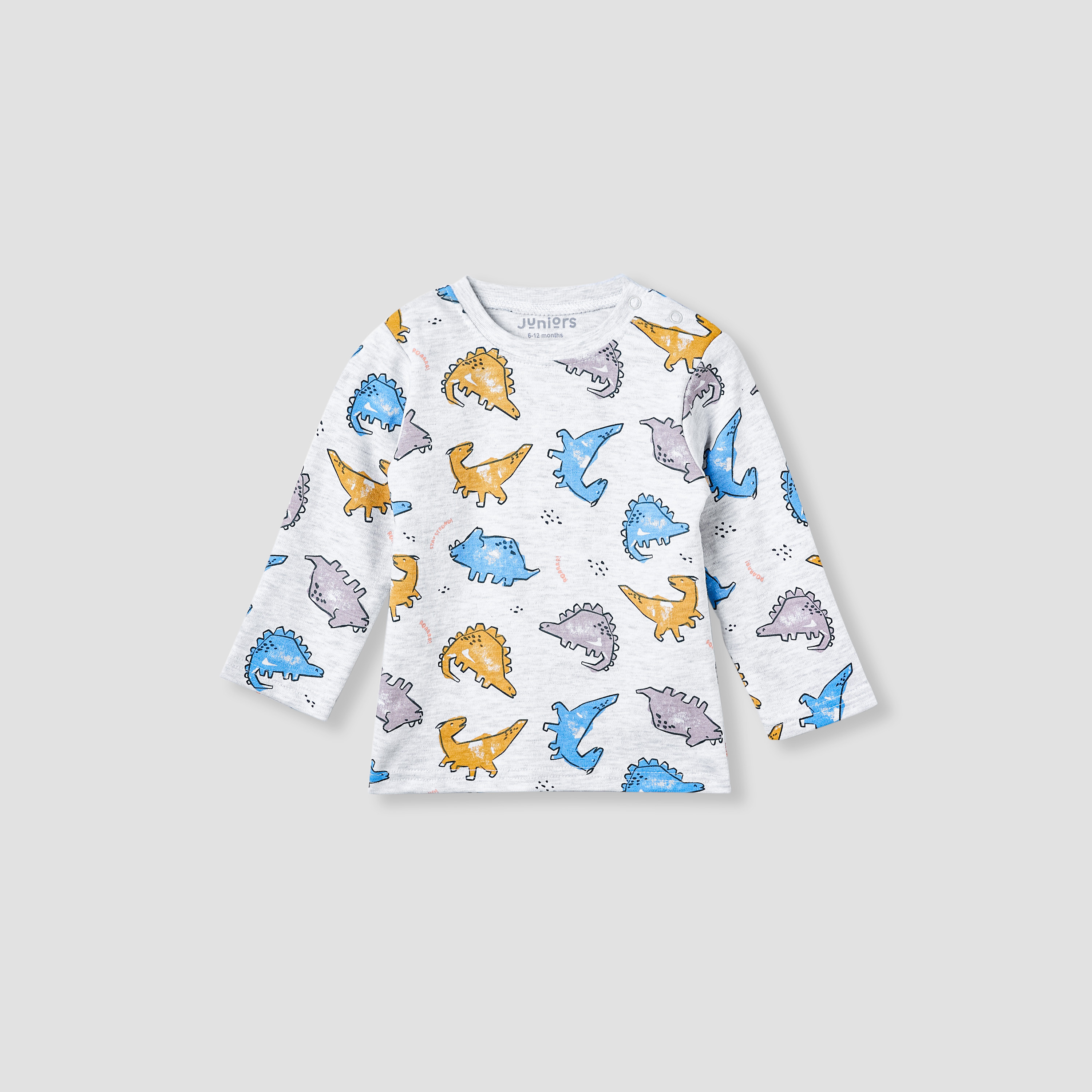 Juniors Dinosaur Print T-shirt and Pyjama Set-baby-boys-clothing-nightwear-pyjamasets-image-2