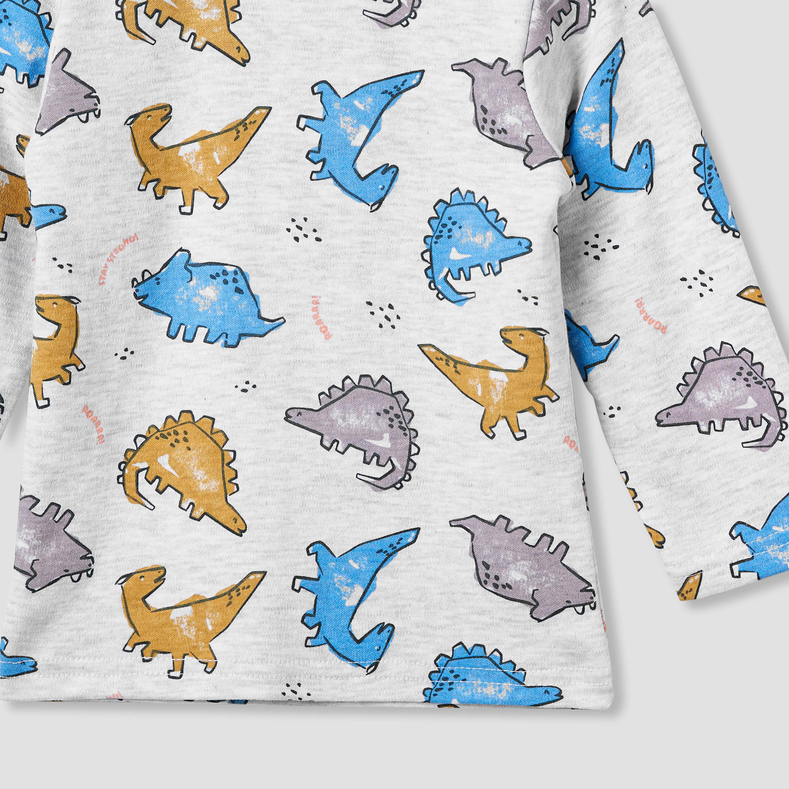 Juniors Dinosaur Print T-shirt and Pyjama Set-baby-boys-clothing-nightwear-pyjamasets-image-5