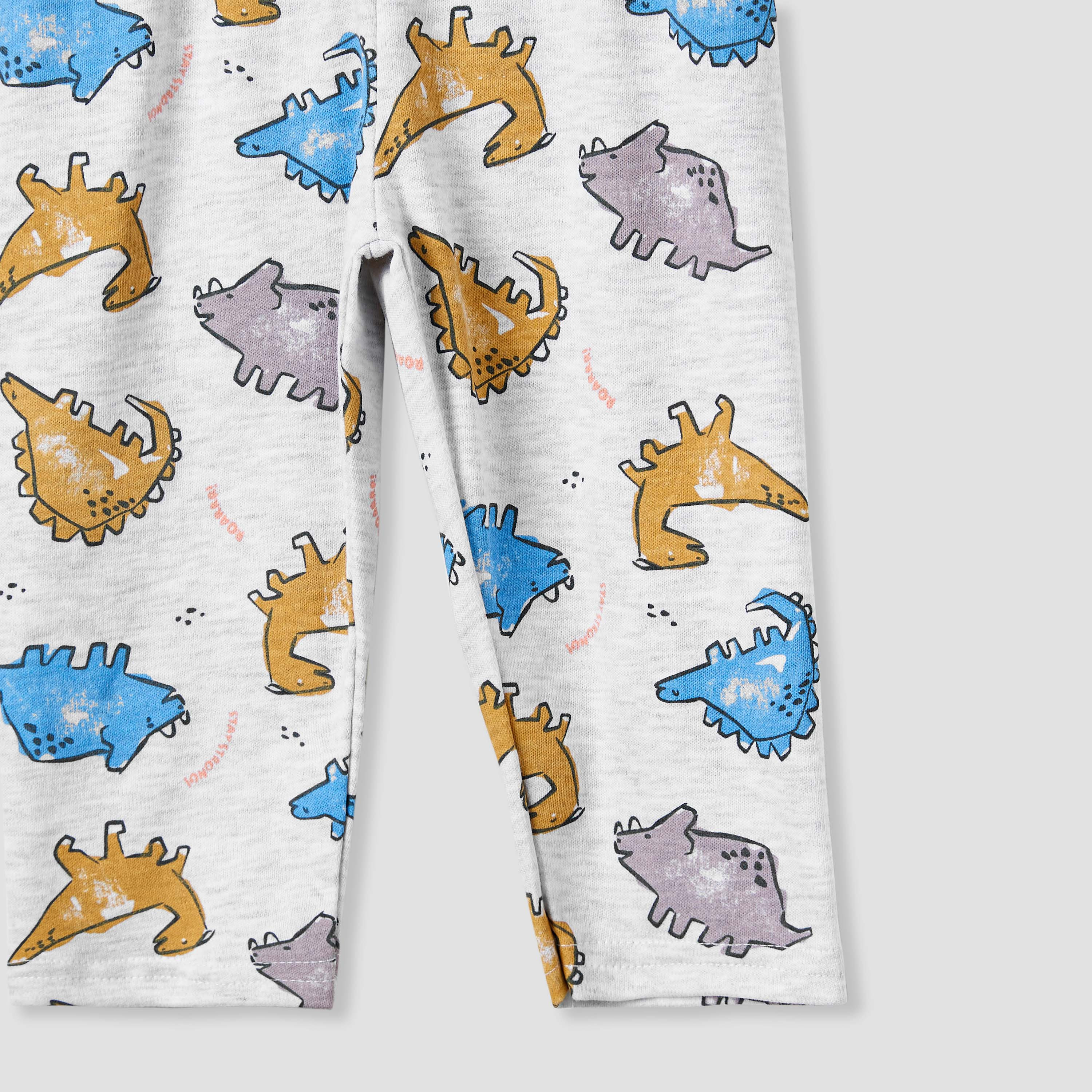 Juniors Dinosaur Print T-shirt and Pyjama Set-baby-boys-clothing-nightwear-pyjamasets-image-7