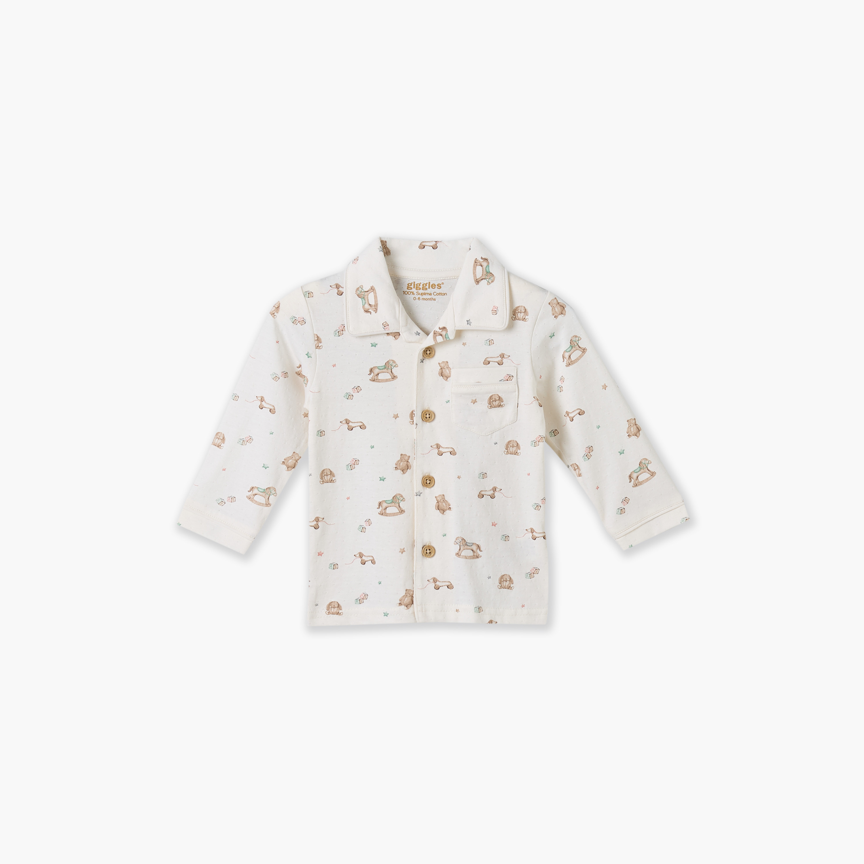Giggles Cotton Collared Long Sleeves Pyjama Set with Rocking Horse Print-baby-boys-clothing-nightwear-pyjamasets-image-3