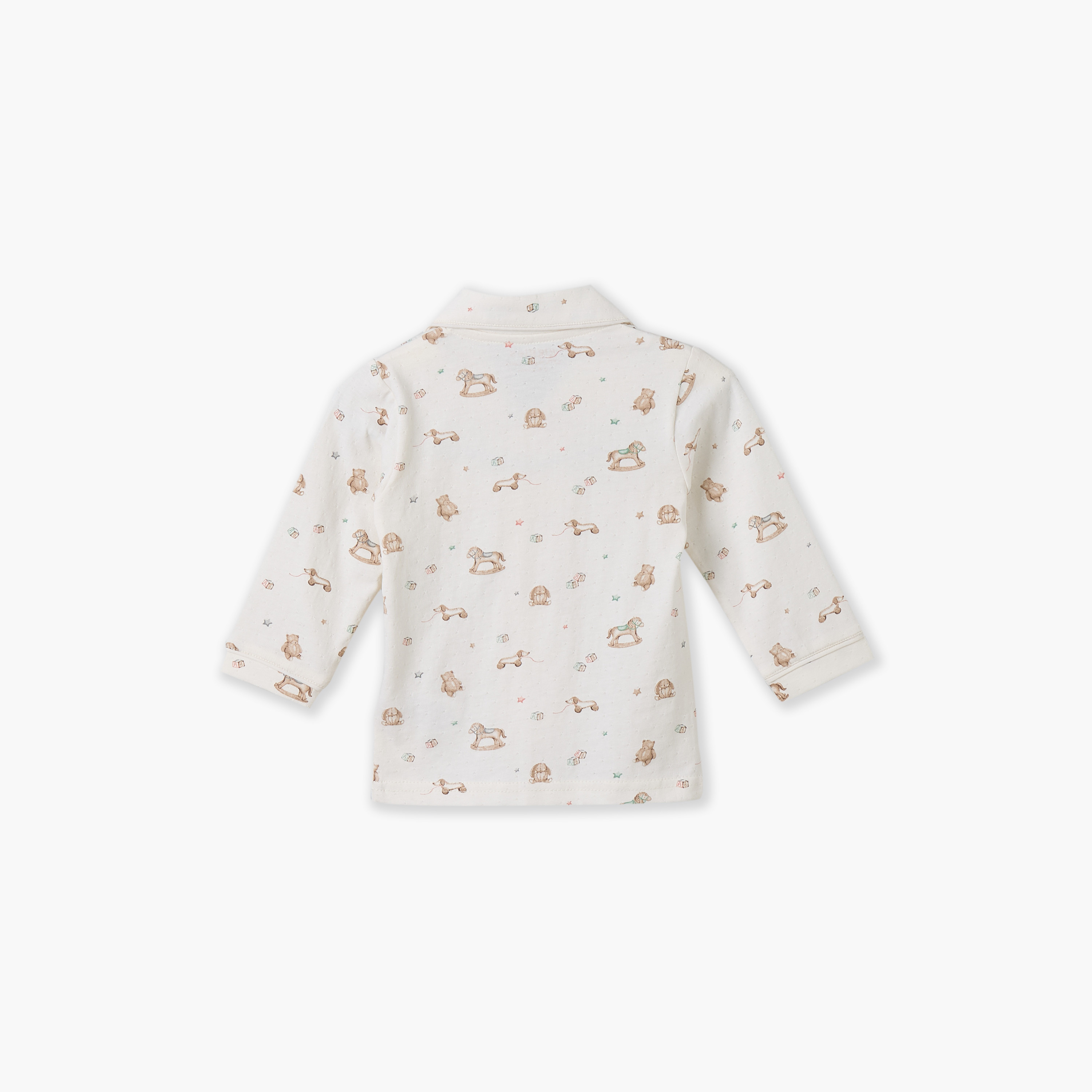 Giggles Cotton Collared Long Sleeves Pyjama Set with Rocking Horse Print-baby-boys-clothing-nightwear-pyjamasets-image-5