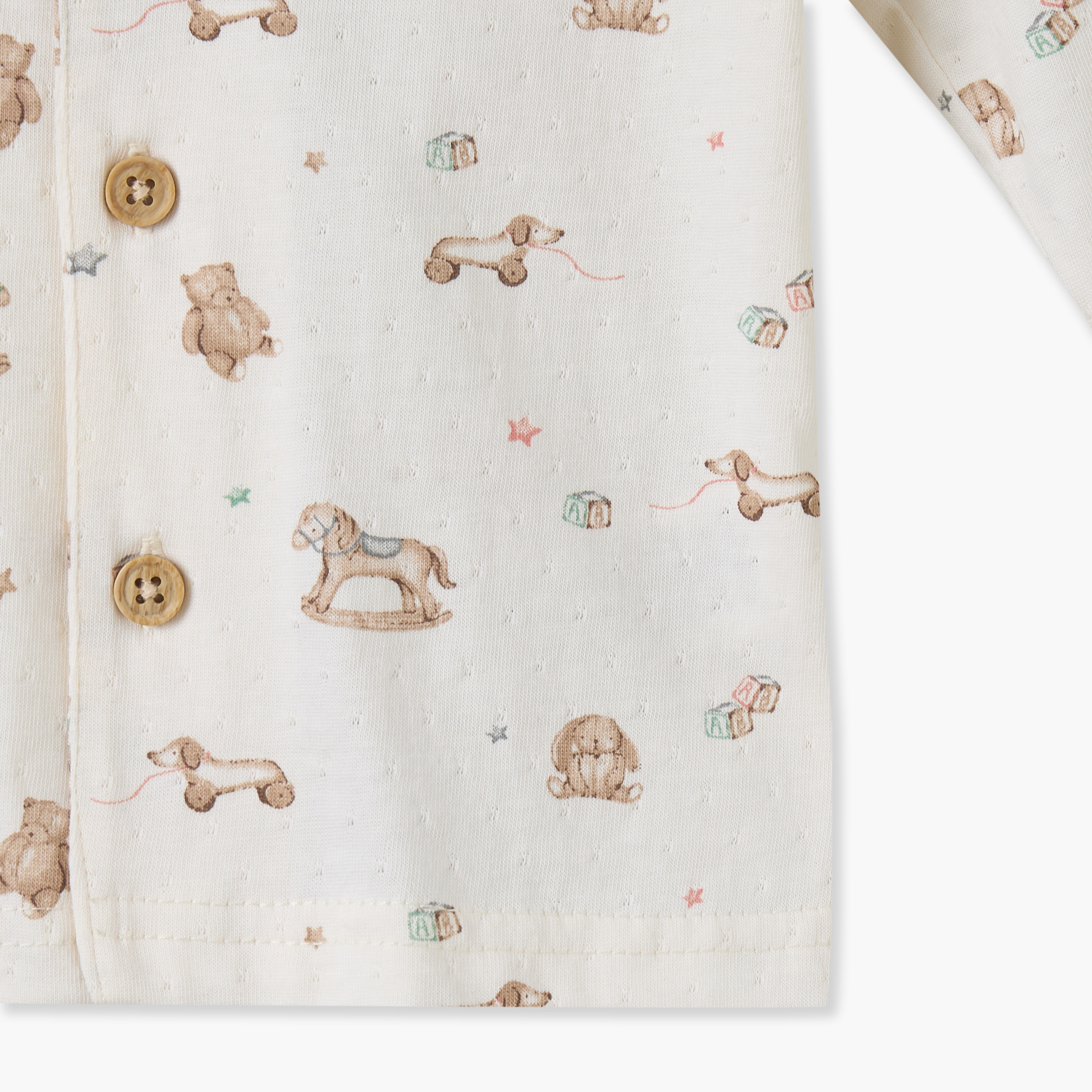 Giggles Cotton Collared Long Sleeves Pyjama Set with Rocking Horse Print-baby-boys-clothing-nightwear-pyjamasets-image-8