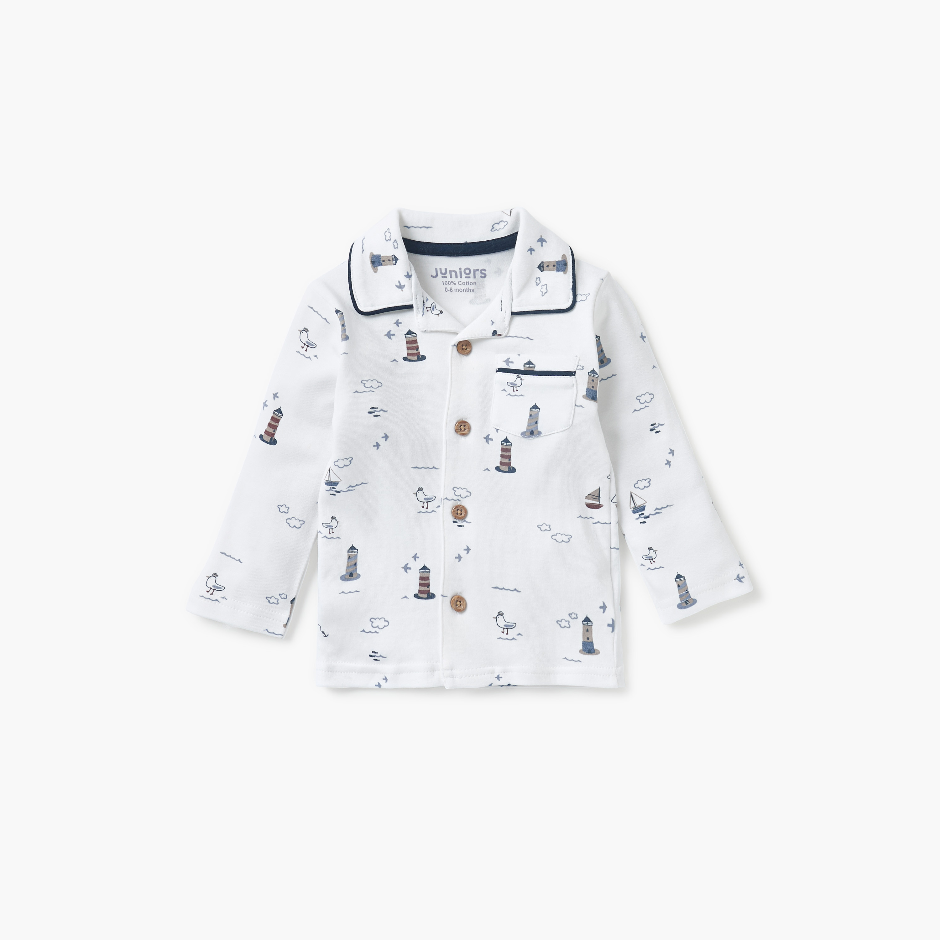 Juniors Graphic Print Shirt and Pyjama Set-baby-boys-clothing-nightwear-pyjamasets-image-2