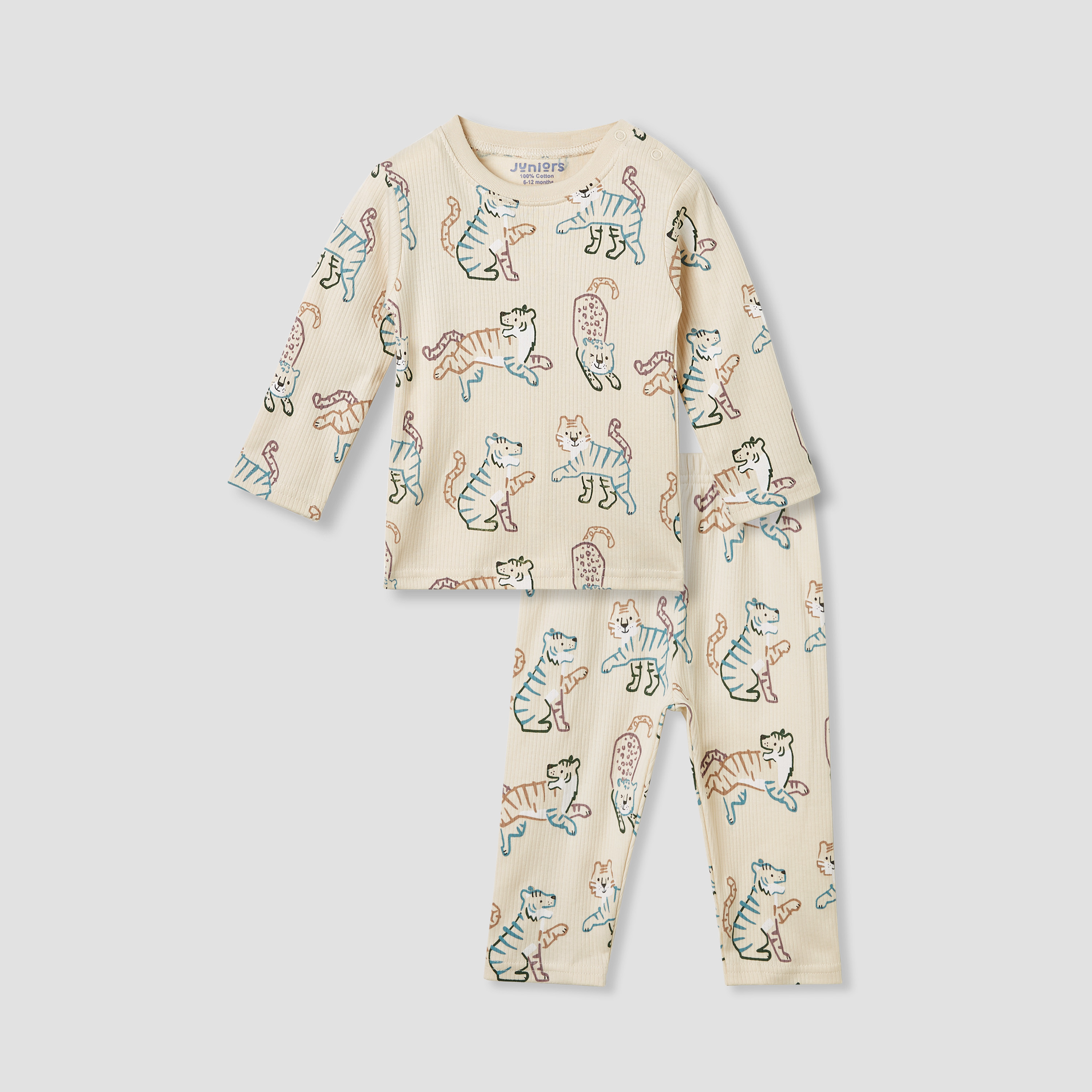 Juniors Bunny Print T-shirt and Pyjama Set-baby-girls-clothing-nightwear-pyjamasets-image-2