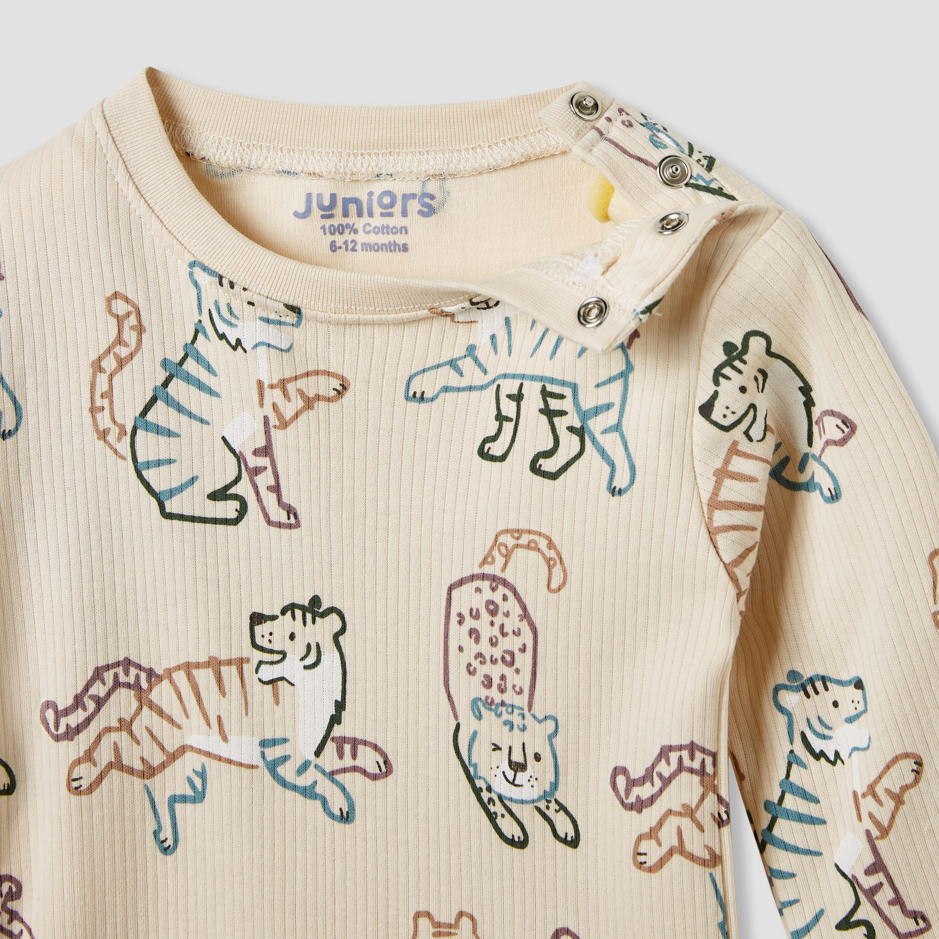 Juniors Bunny Print T-shirt and Pyjama Set-baby-girls-clothing-nightwear-pyjamasets-image-5