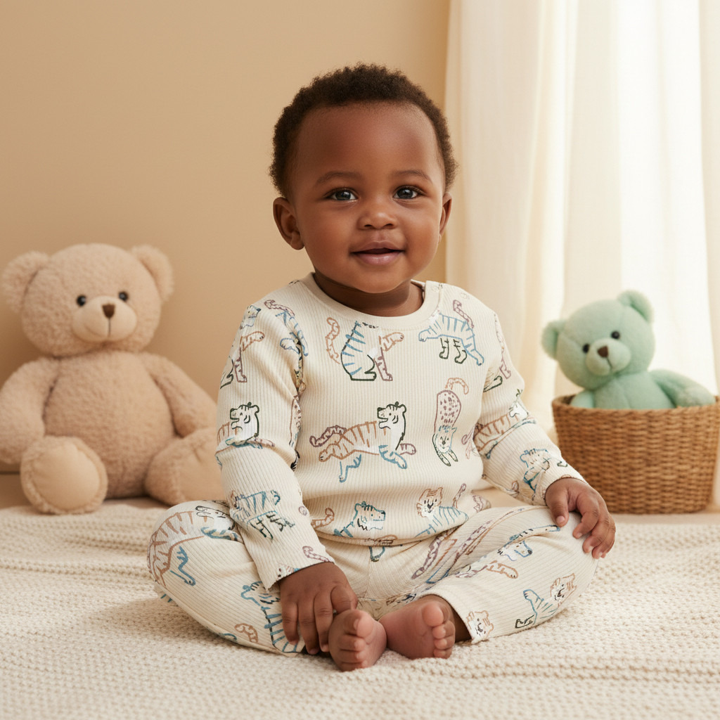 Juniors Bunny Print T-shirt and Pyjama Set-baby-girls-clothing-nightwear-pyjamasets-image-9