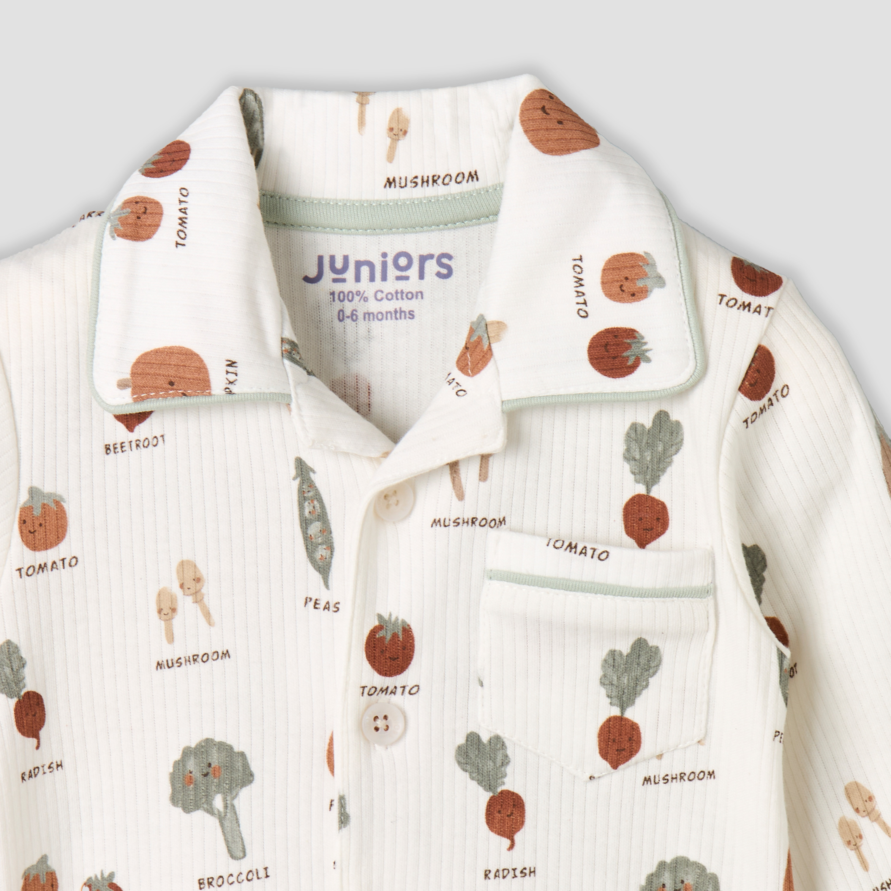 Juniors Cotton Collared Long Sleeves Pyjama Set with Vegetable Print-baby-boys-clothing-nightwear-pyjamasets-image-4