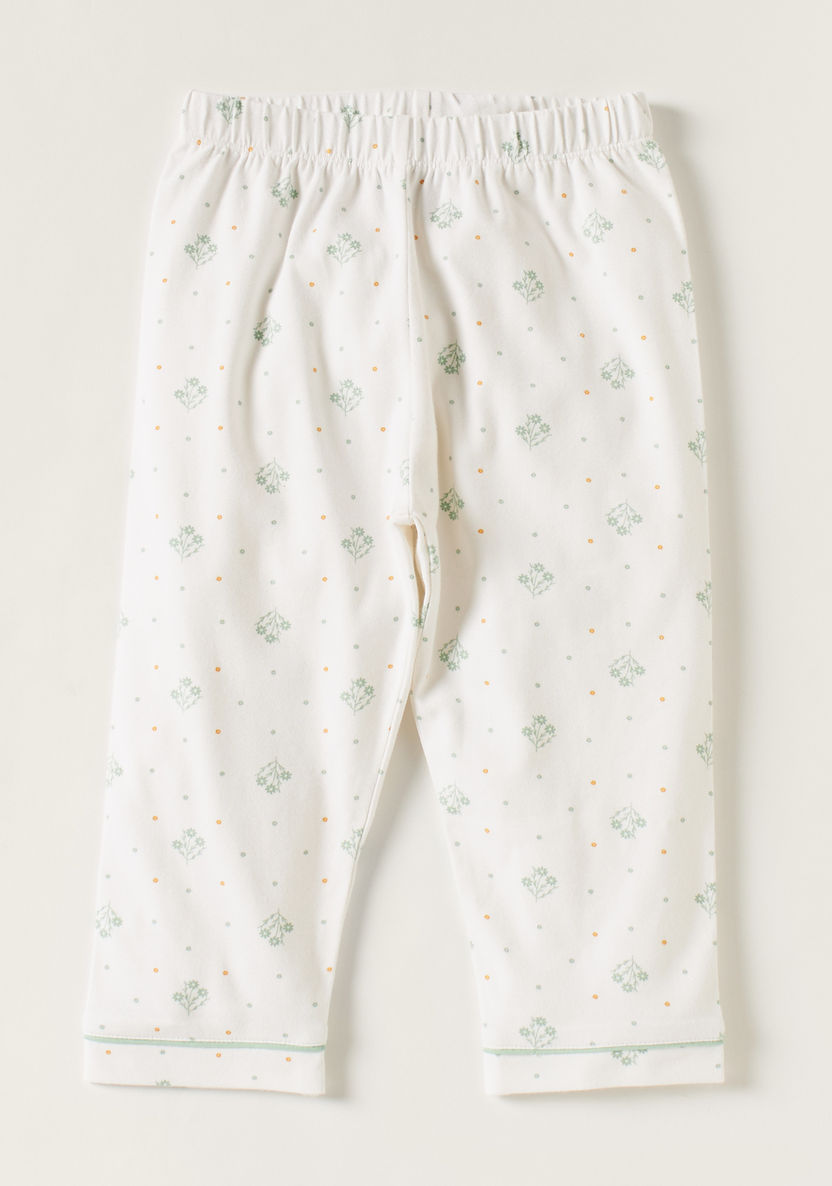 Giggles Floral Print Long Sleeves Shirt and Pyjama Set-Pyjama Sets-image-4