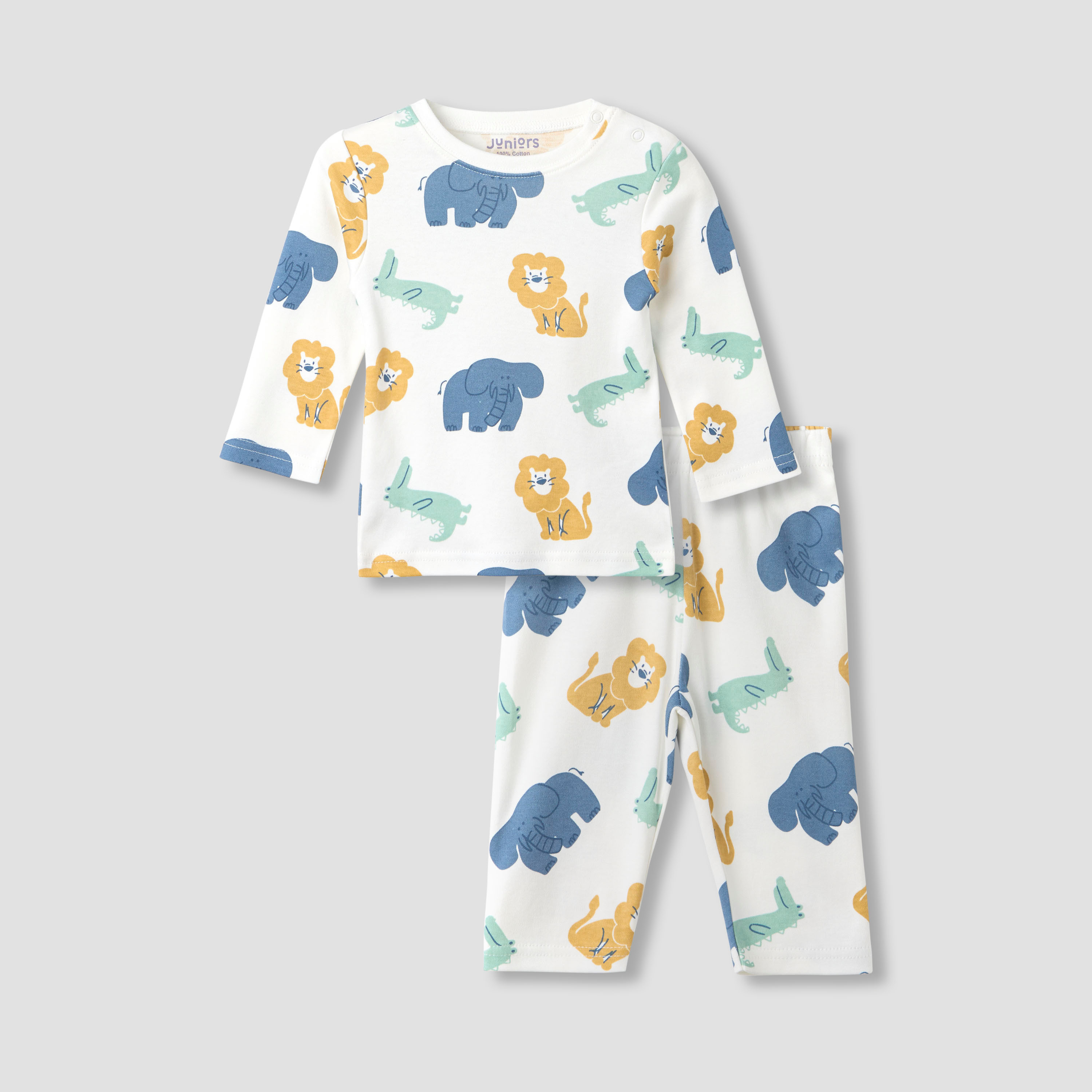Juniors Printed T-shirt and Pyjama Set-baby-girls-clothing-nightwear-pyjamasets-image-2