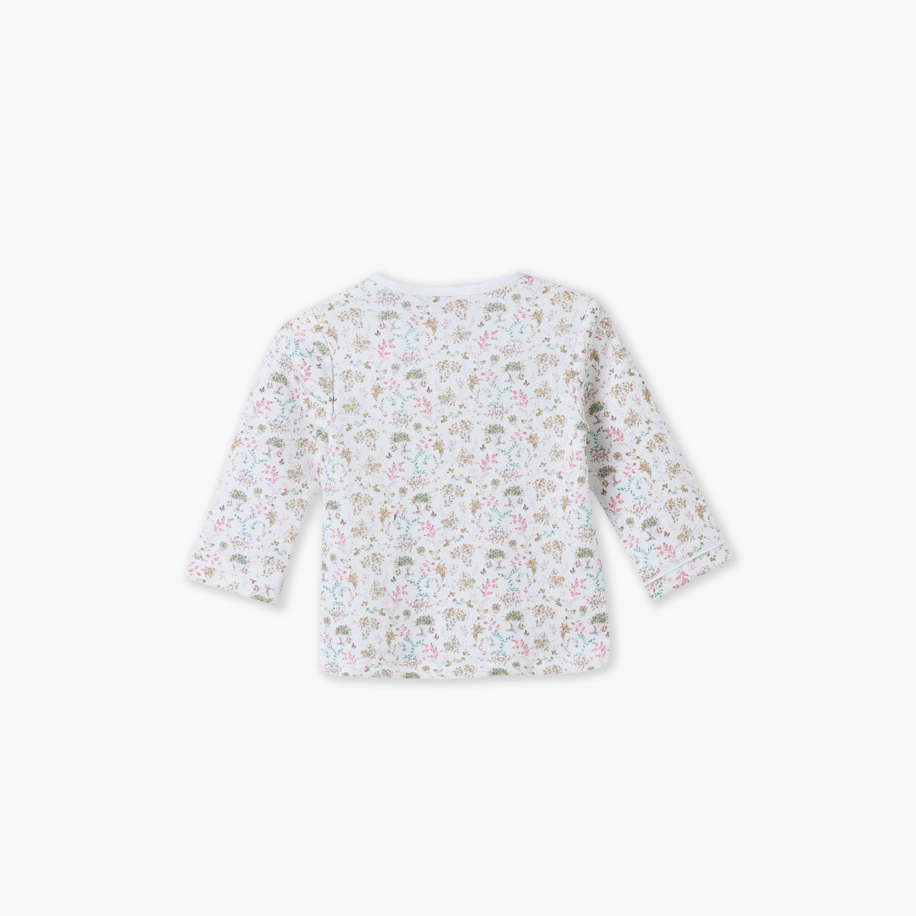طقم بيجاما بأكمام طويلة وياقة بطبعات زهور من جيجلز-baby-girls-clothing-nightwear-pyjamasets-image-5