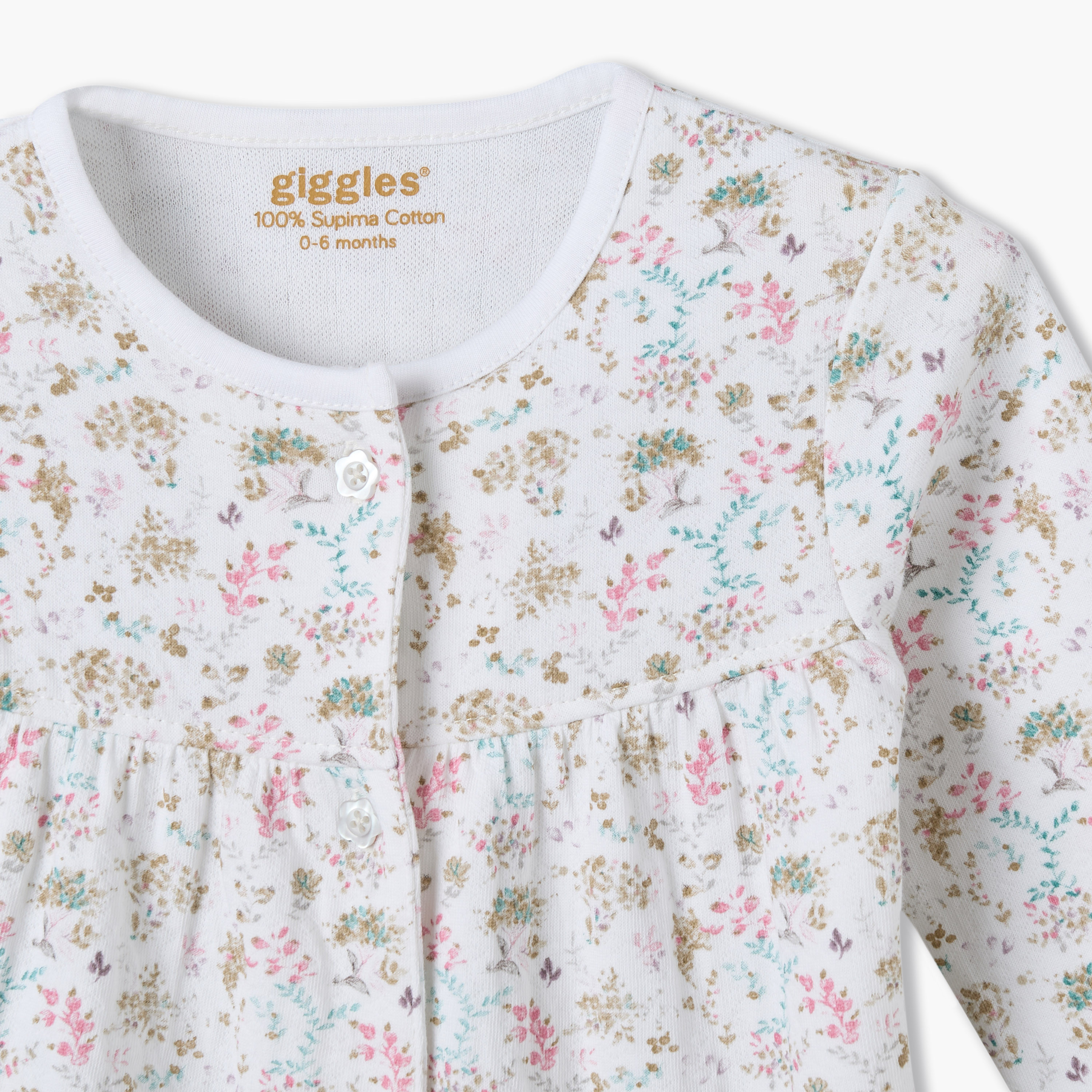 طقم بيجاما بأكمام طويلة وياقة بطبعات زهور من جيجلز-baby-girls-clothing-nightwear-pyjamasets-image-7