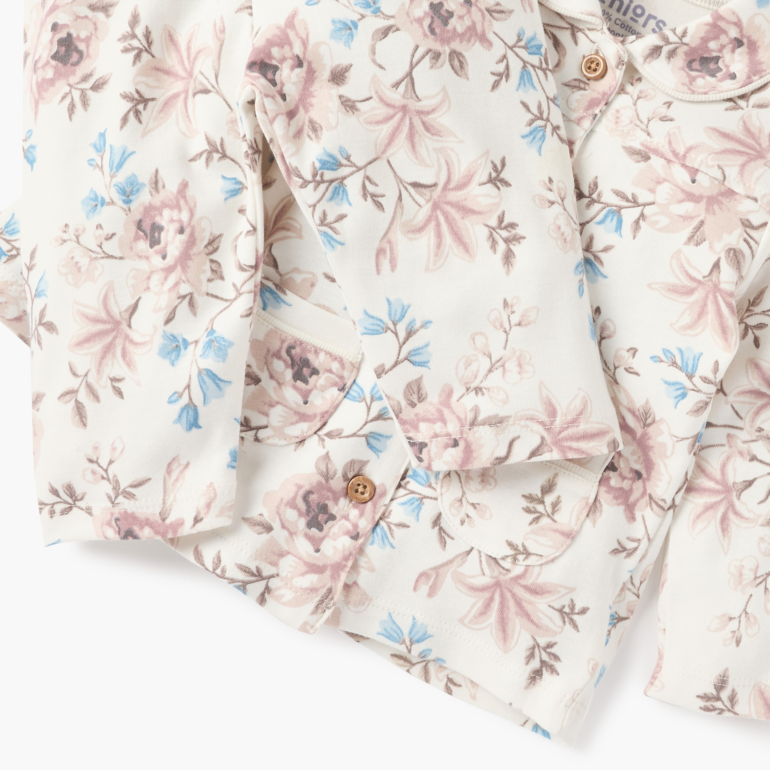 Juniors Floral Print Shirt and Pyjama Set-baby-girls-clothing-nightwear-pyjamasets-image-5
