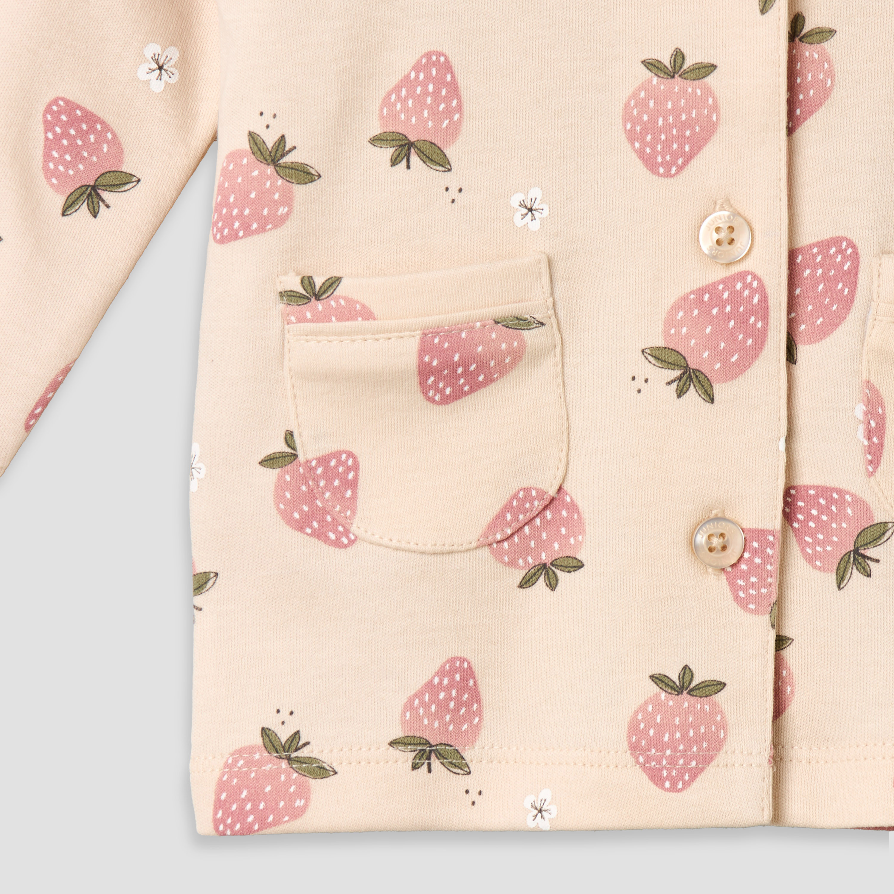 Juniors Cotton Collared Long Sleeves Pyjama Set with Strawberry Print-baby-girls-clothing-nightwear-pyjamasets-image-6