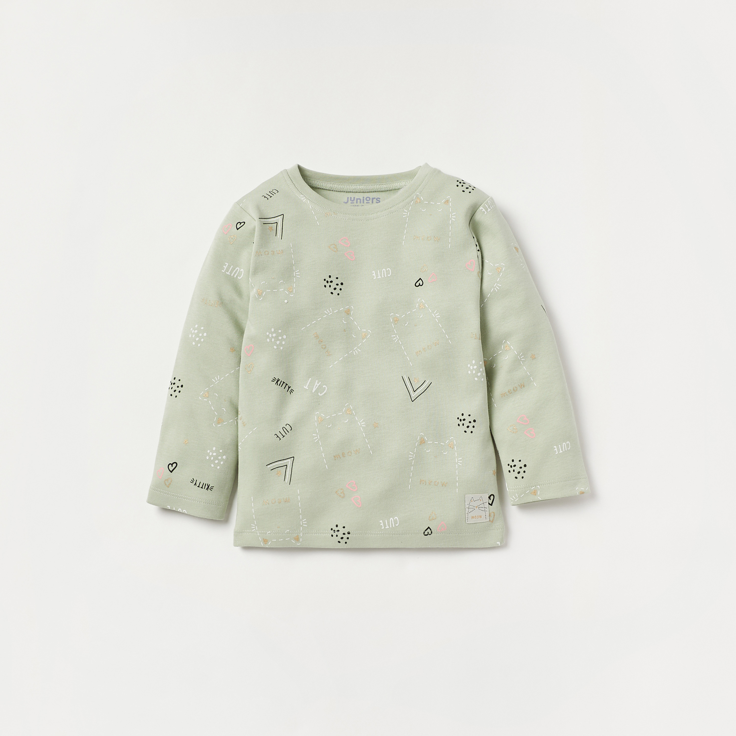 طقم بنطلون بيجاما وتيشيرت بطبعات من جونيورز-baby-girls-clothing-nightwear-pyjamasets-image-2
