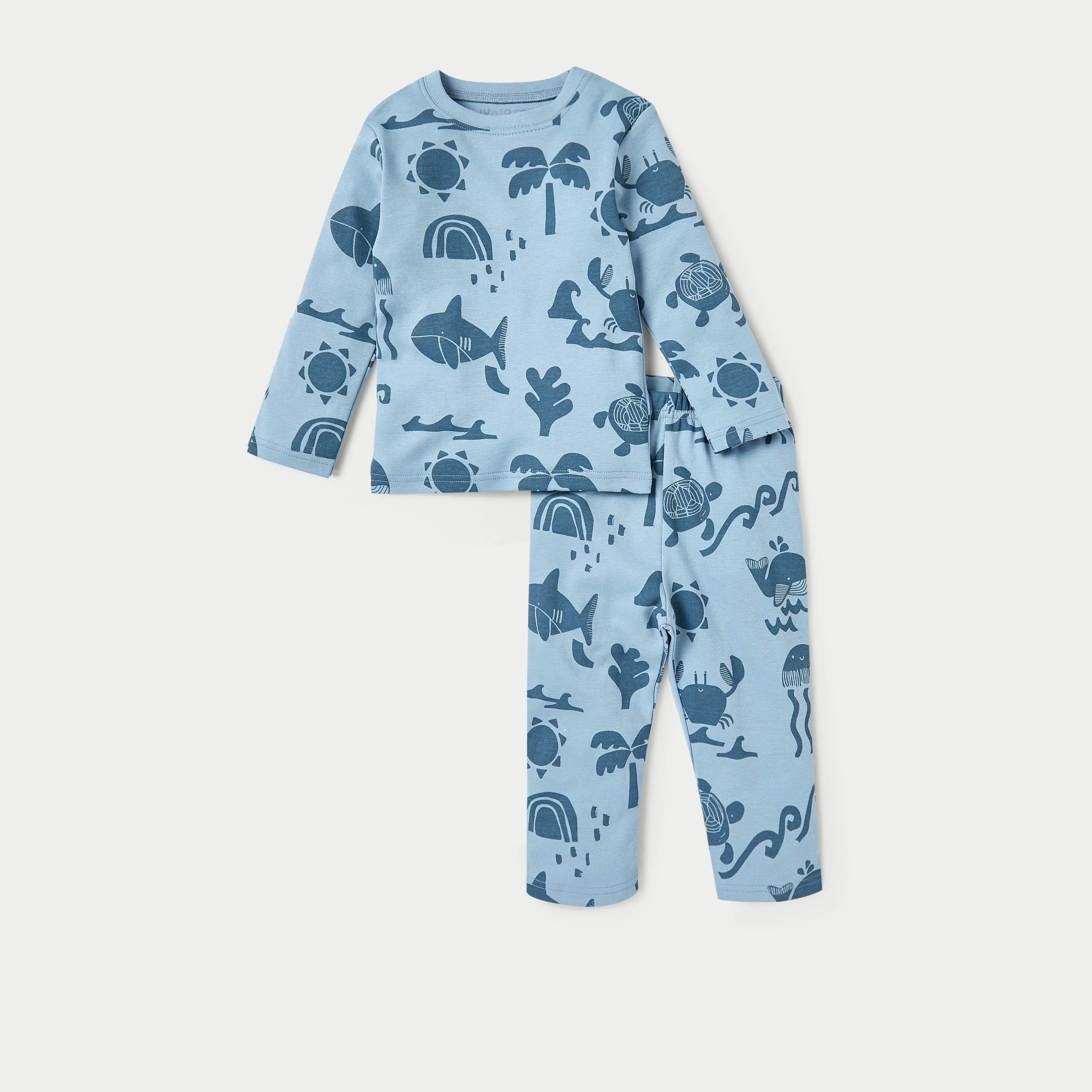 طقم بنطلون بيجاما وتيشيرت بطبعات من جونيورز-baby-boys-clothing-nightwear-pyjamasets-image-1