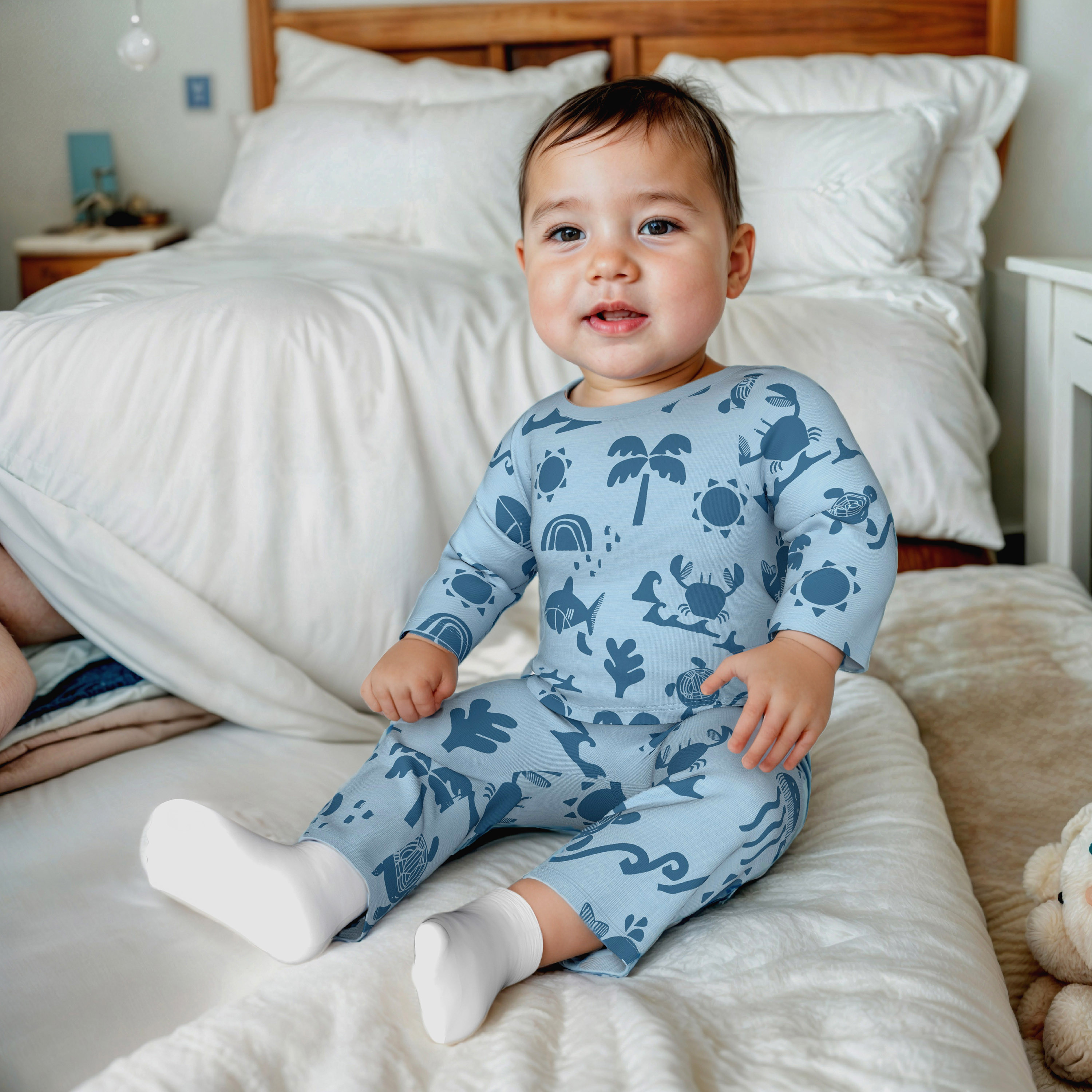 طقم بنطلون بيجاما وتيشيرت بطبعات من جونيورز-baby-boys-clothing-nightwear-pyjamasets-image-6