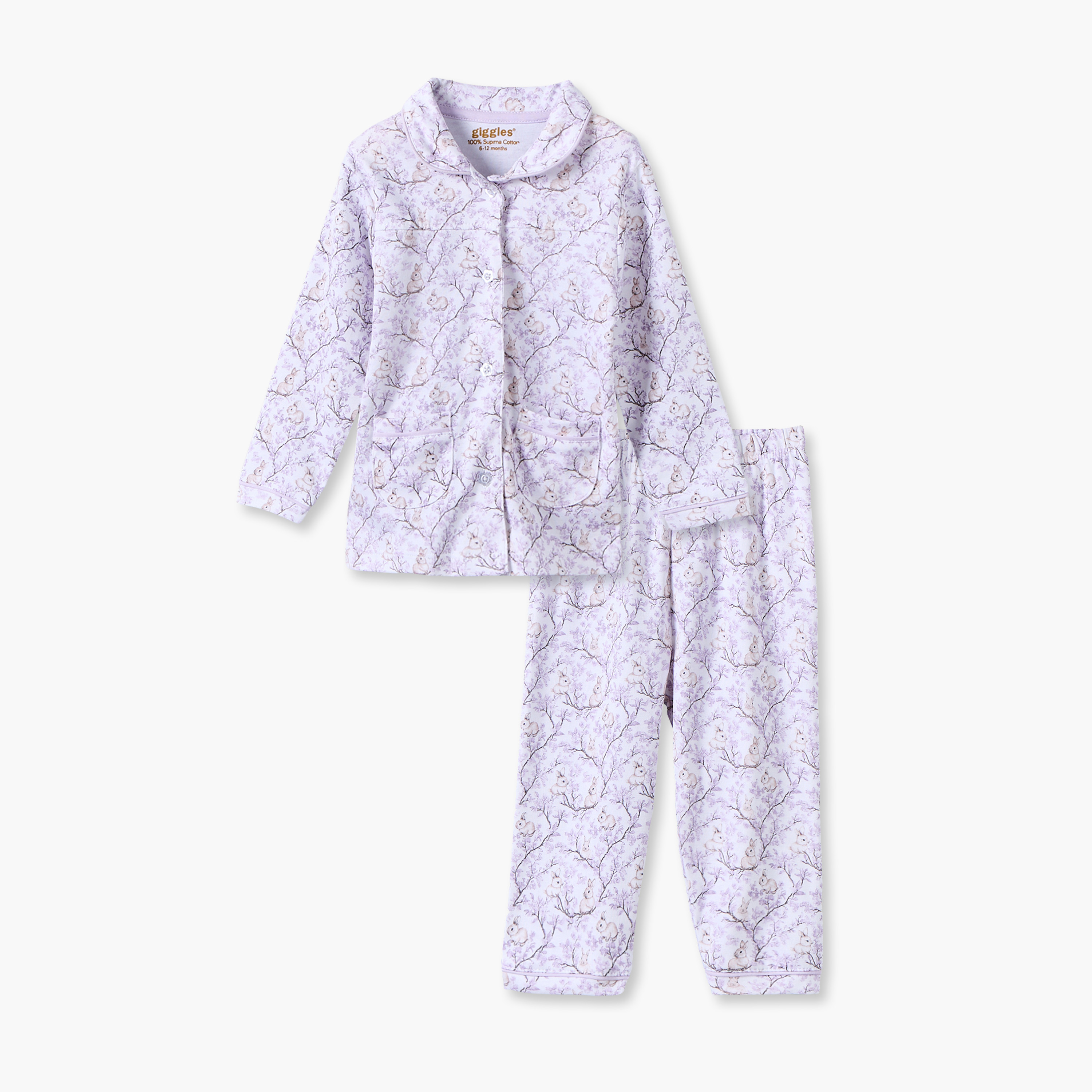 Giggles Cotton Collared Long Sleeves Pyjama Set with Botanical Print-promo_babyshop_Buy3for8.9_KWT030926-image-1