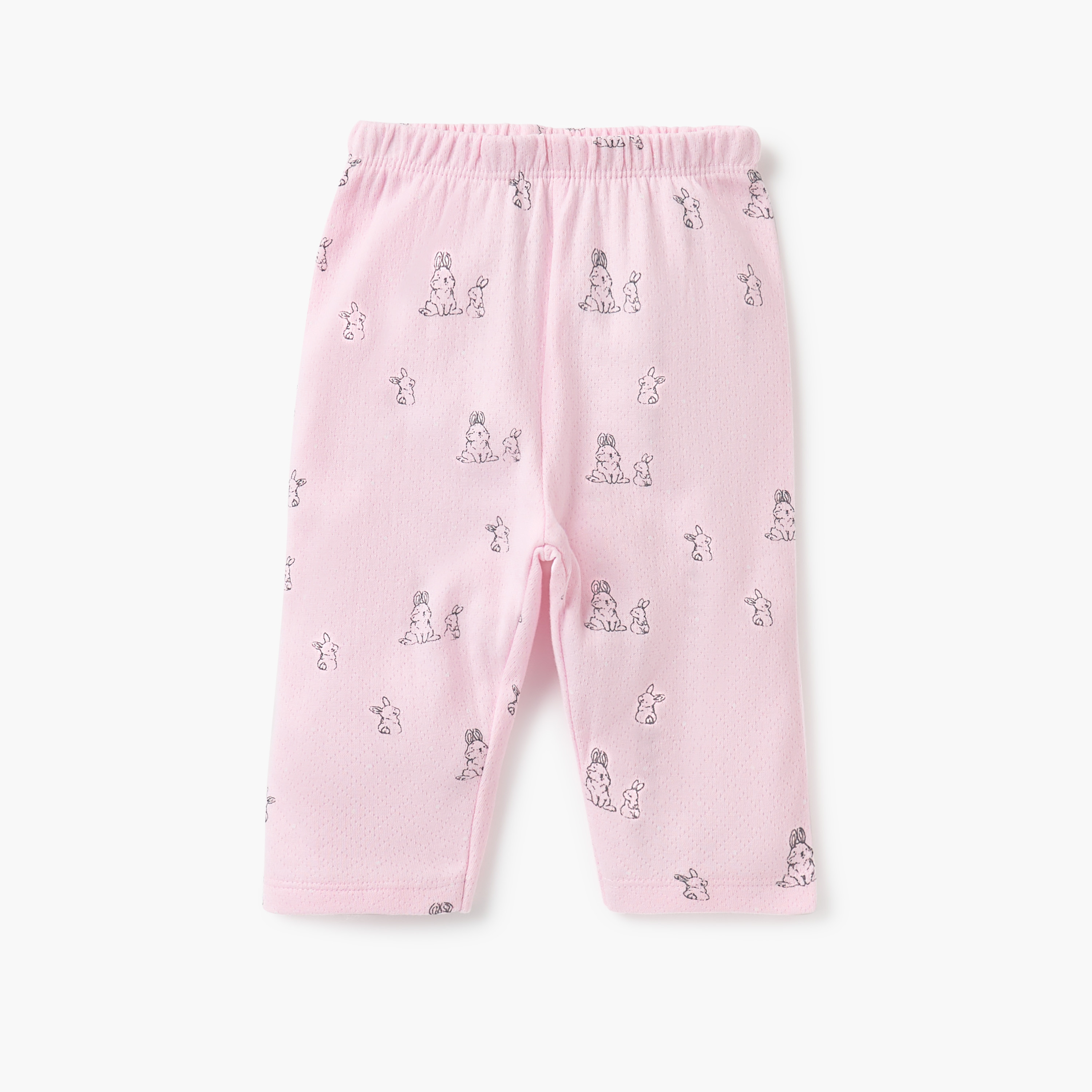 Juniors Bunny Print Shirt and Pyjama Set-baby-girls-clothing-nightwear-pyjamasets-image-3