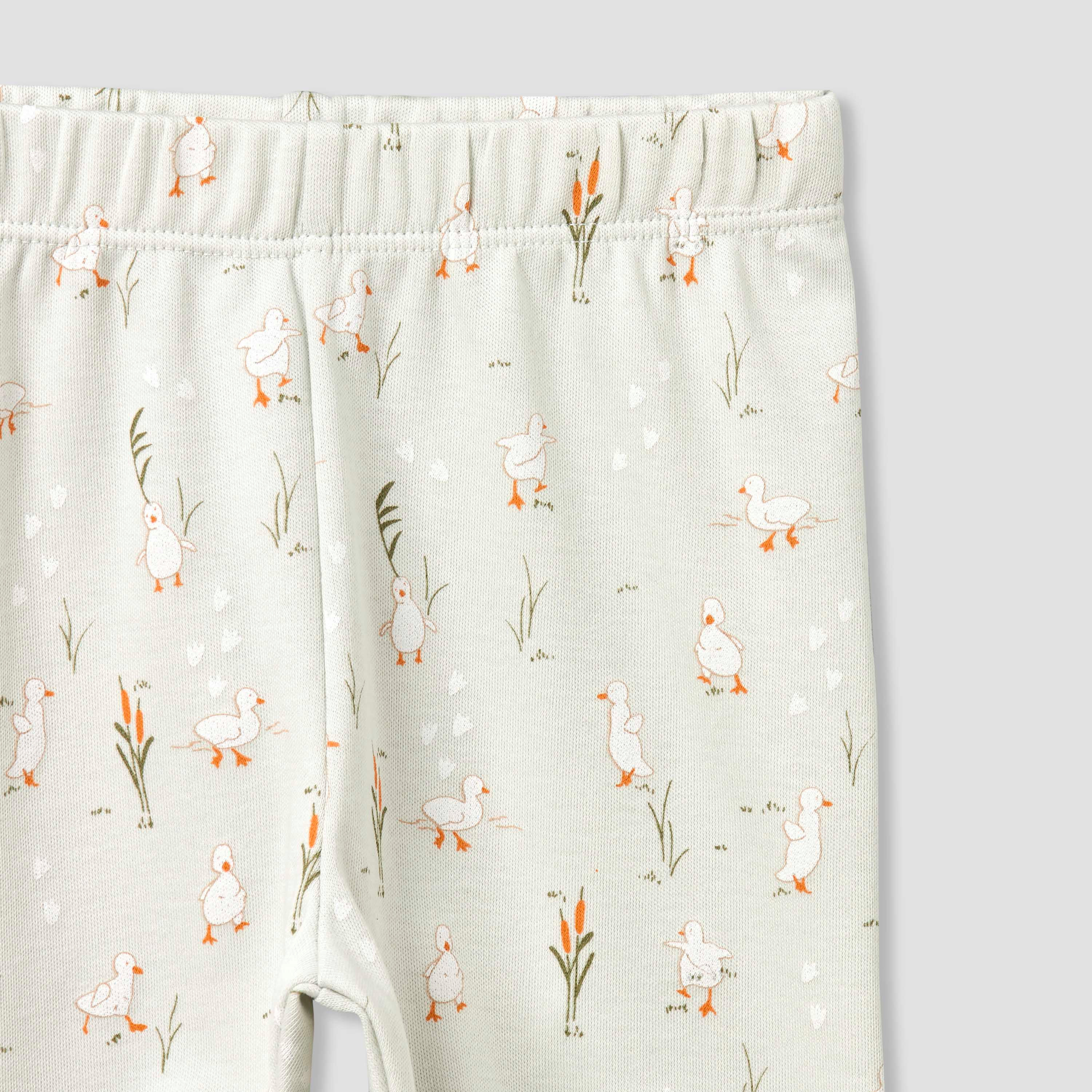 Juniors Cotton Collared Long Sleeves Pyjama Set with Duck Print-baby-girls-clothing-nightwear-pyjamasets-image-8