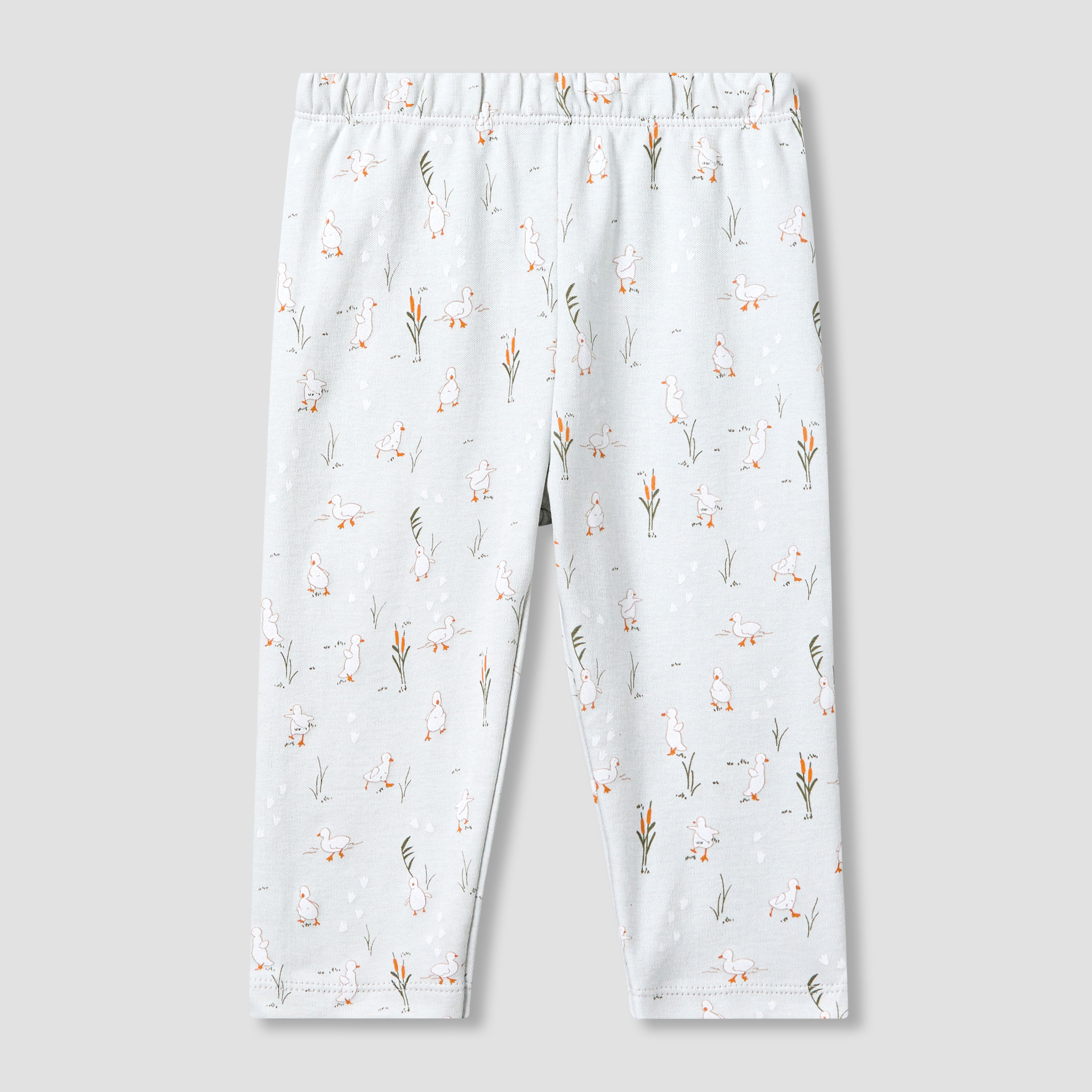 Juniors Cotton Collared Long Sleeves Pyjama Set with Duck Print-baby-girls-clothing-nightwear-pyjamasets-image-4