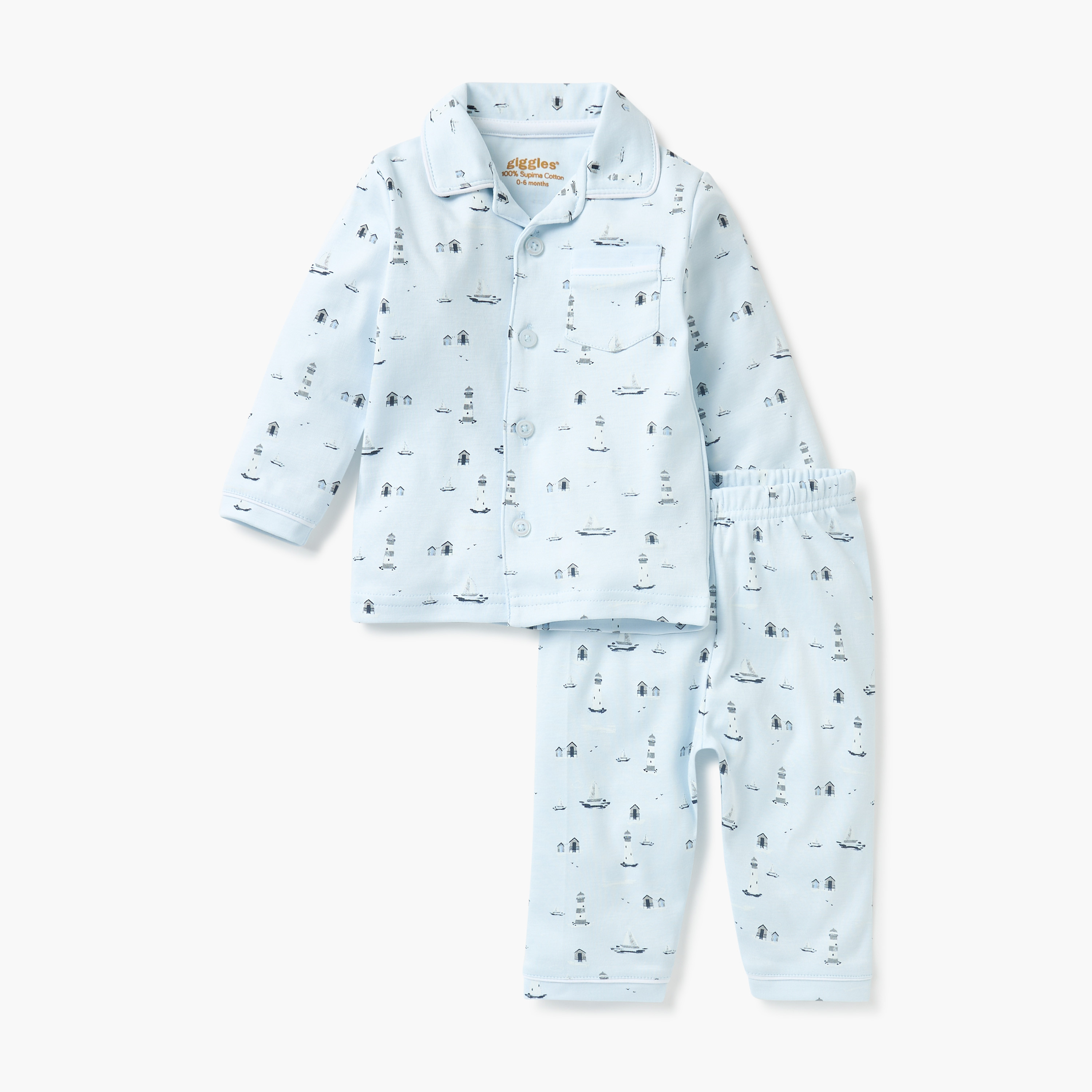 طقم بنطلون بيجاما وقميص بطبعات من جيجلز-promo_babyshop_Buy2for79_OMN130126-image-1