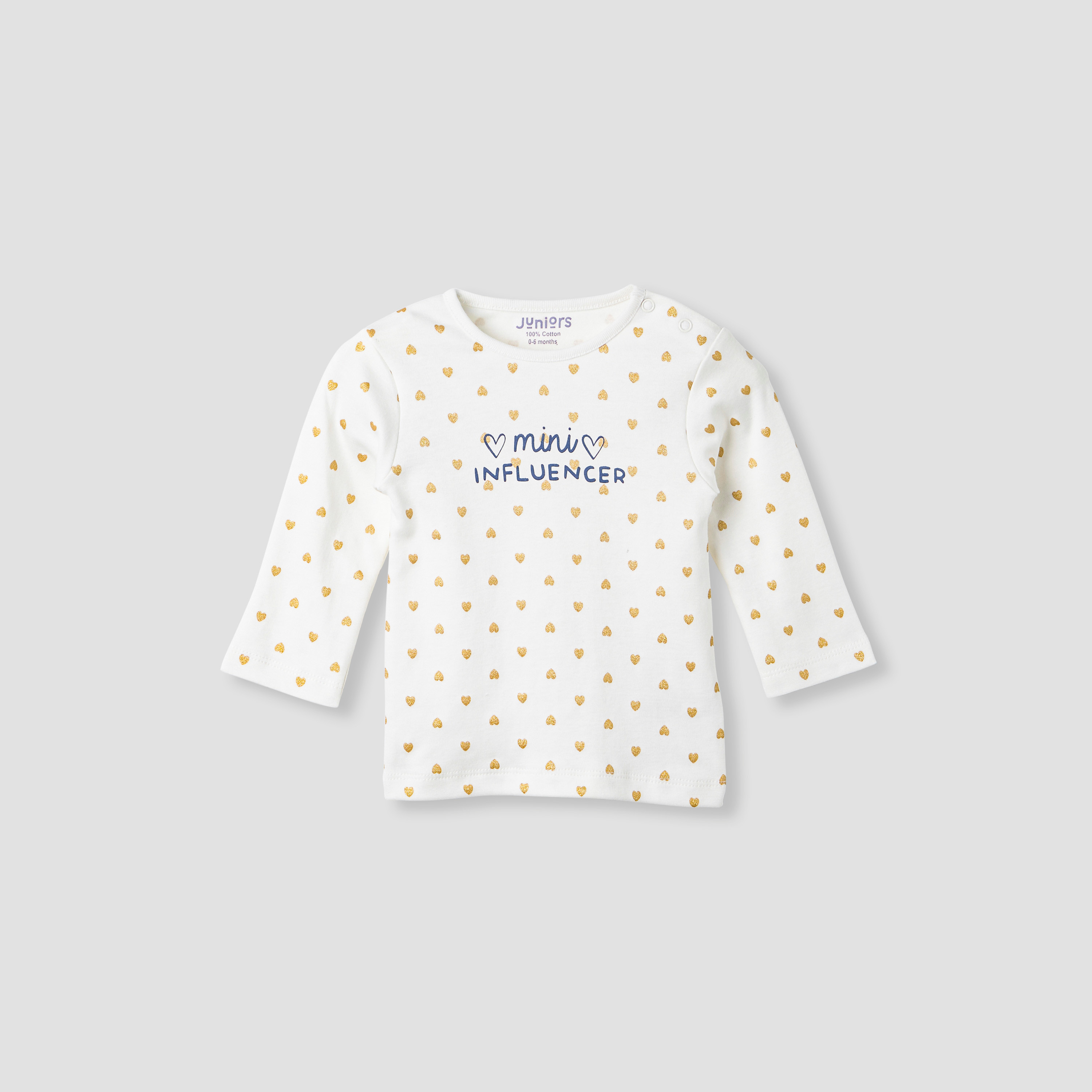 Juniors Heart Print T-shirt and Pyjama Set-baby-girls-clothing-nightwear-pyjamasets-image-3