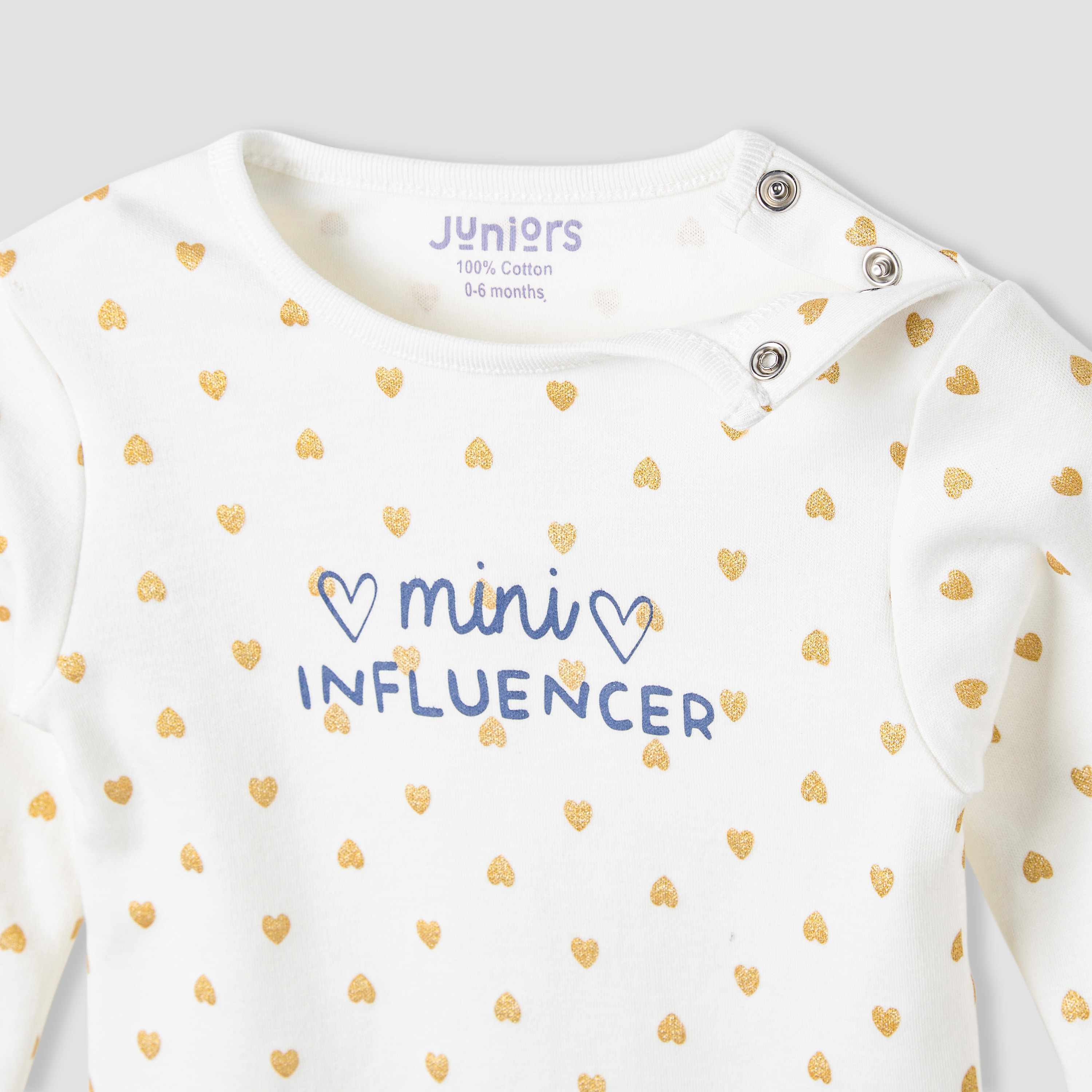 Juniors Heart Print T-shirt and Pyjama Set-baby-girls-clothing-nightwear-pyjamasets-image-5