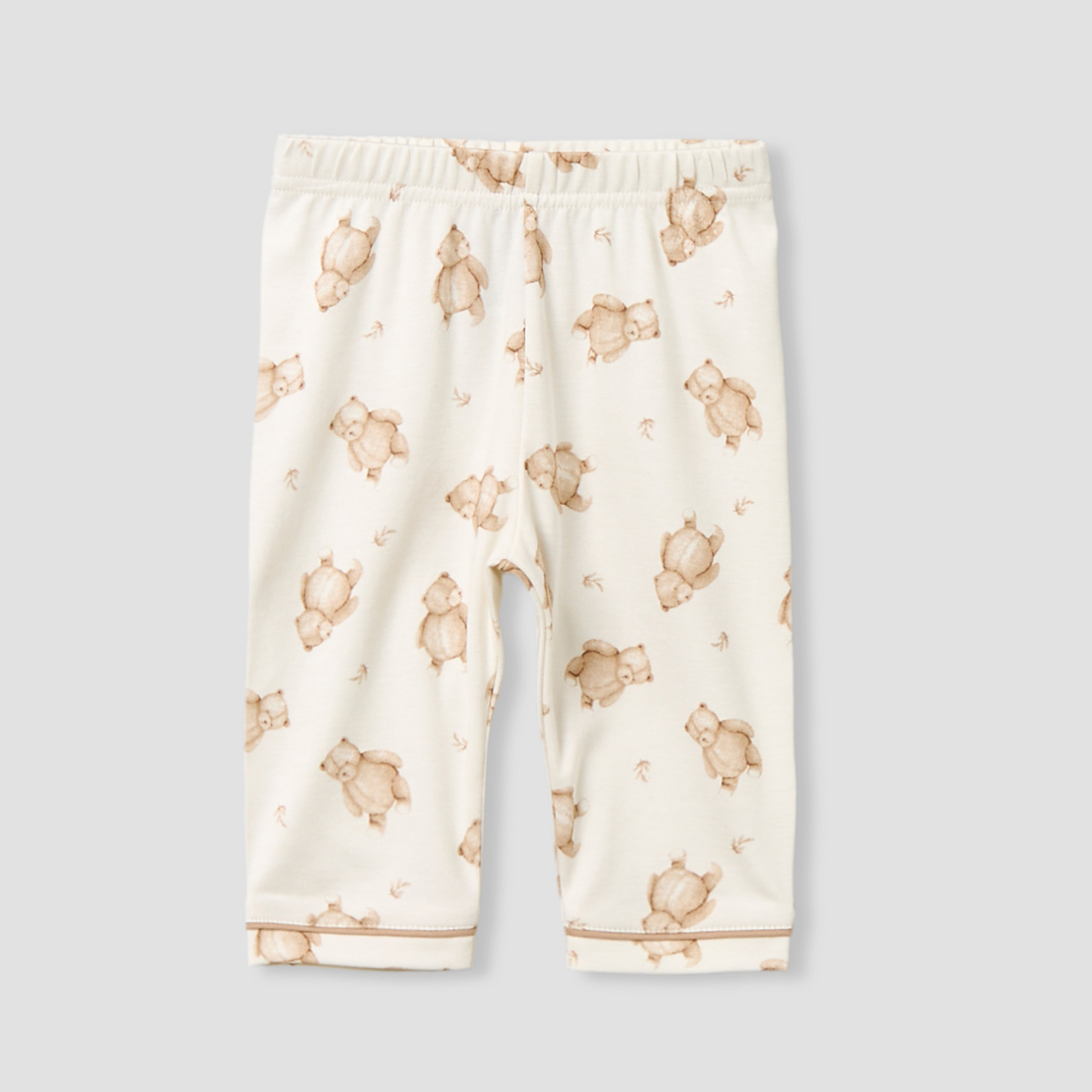 Giggles Cotton Collared Long Sleeves Pyjama Set with Teddy Bear Print-baby-boys-clothing-nightwear-pyjamasets-image-4