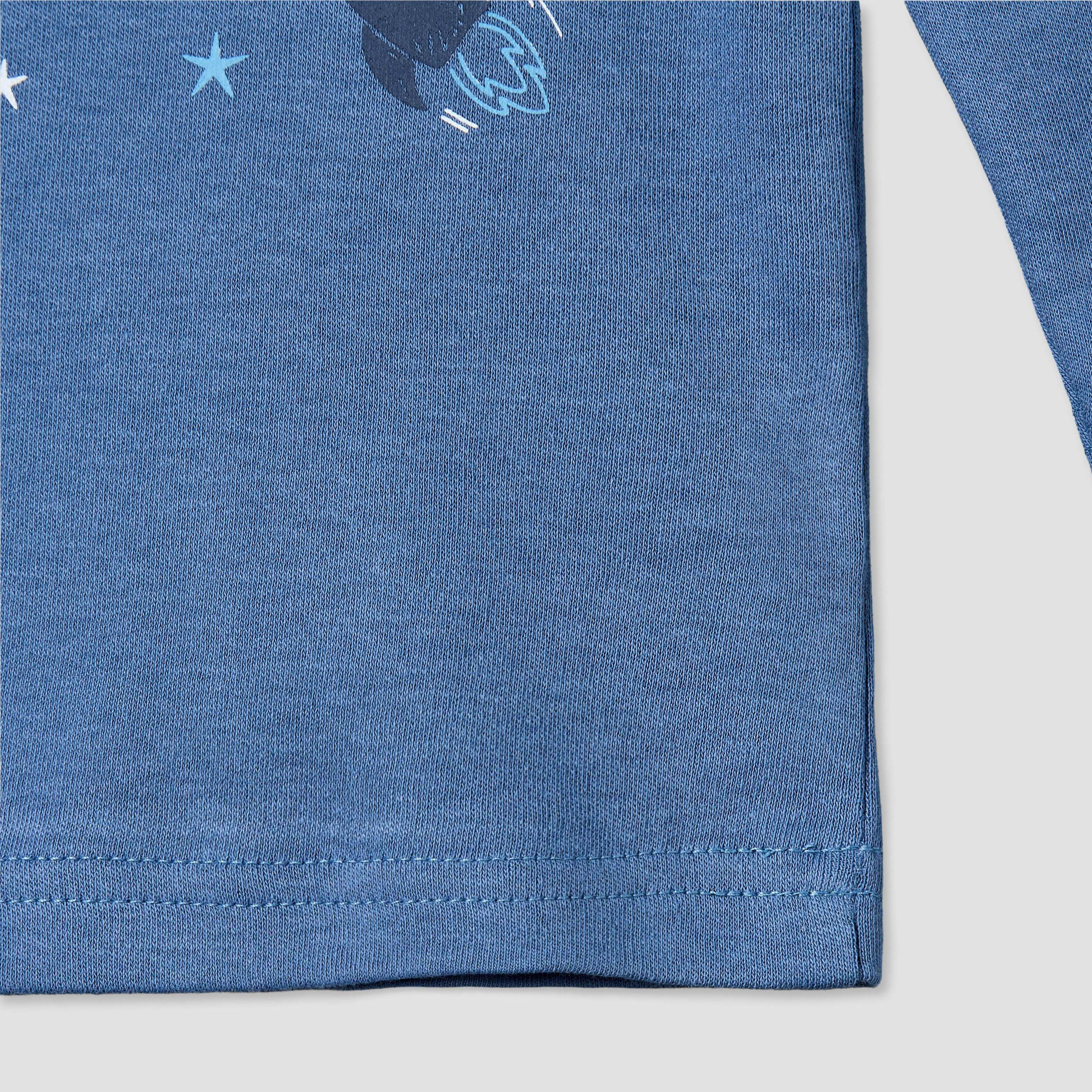 Juniors Cotton Round Neck Long Sleeves Pyjama Set with Space Print-baby-boys-clothing-nightwear-pyjamasets-image-7