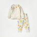 Juniors Floral Print Long Sleeves T-shirt and Pyjama Set-Pyjama Sets-thumbnail-0