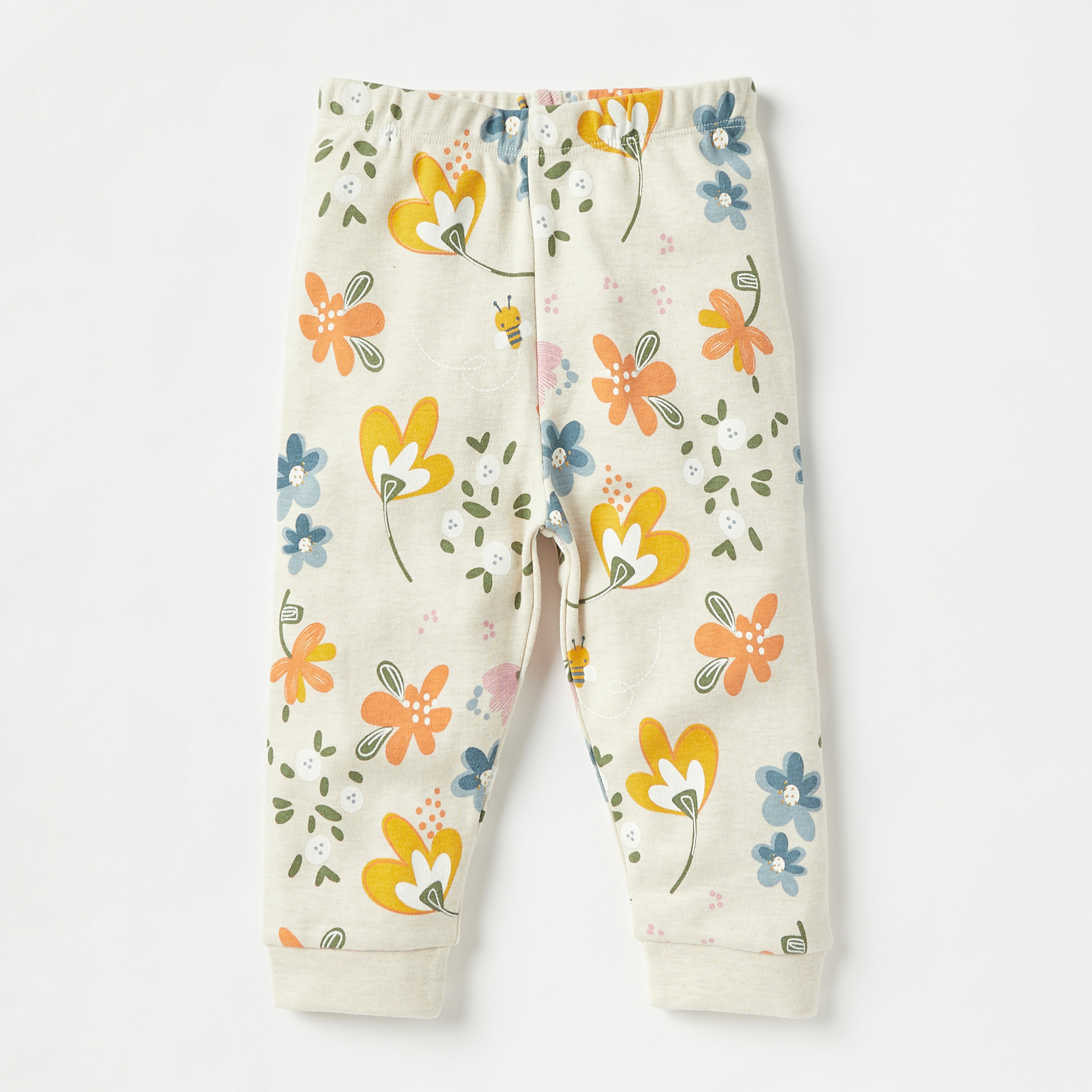 Juniors Floral Print Long Sleeves T-shirt and Pyjama Set-baby-girls-clothing-nightwear-pyjamasets-image-3