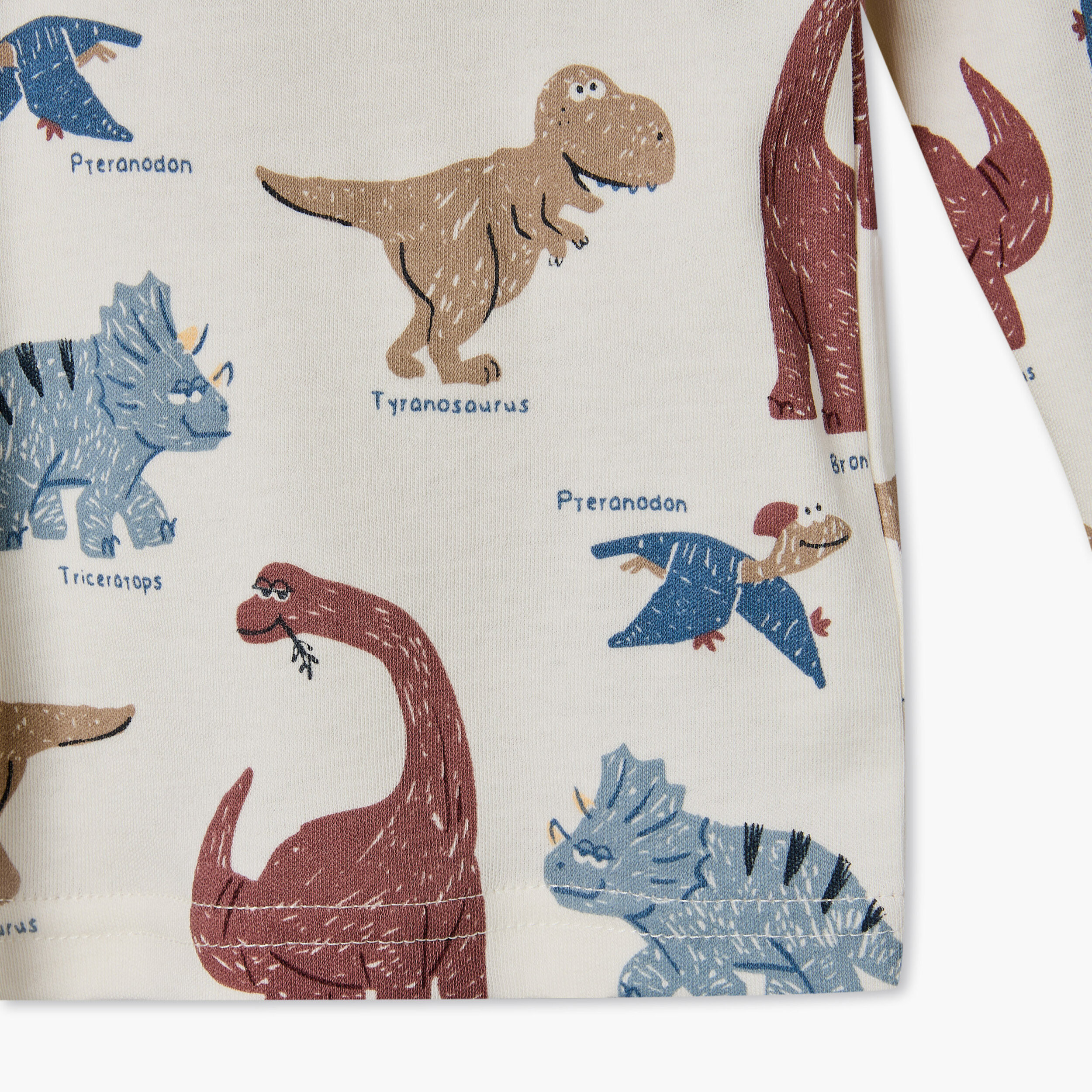 Juniors Cotton Crew Neck Long Sleeves Pyjama Set with Dinosaur Print-baby-boys-clothing-nightwear-pyjamasets-image-8