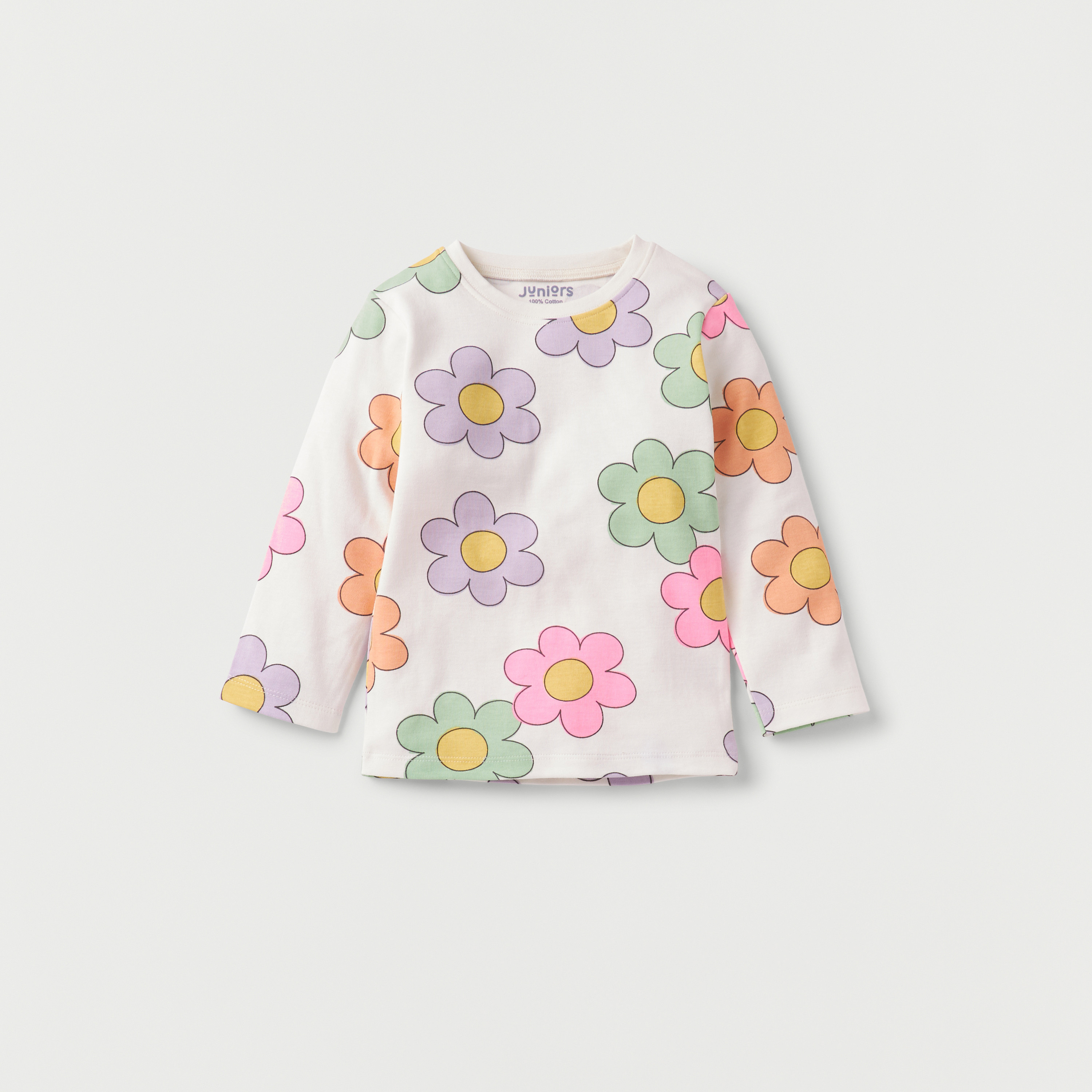 Juniors Pyjama Set with Print - Cotton - Long Sleeves - Round Neck-baby-girls-clothing-nightwear-pyjamasets-image-2