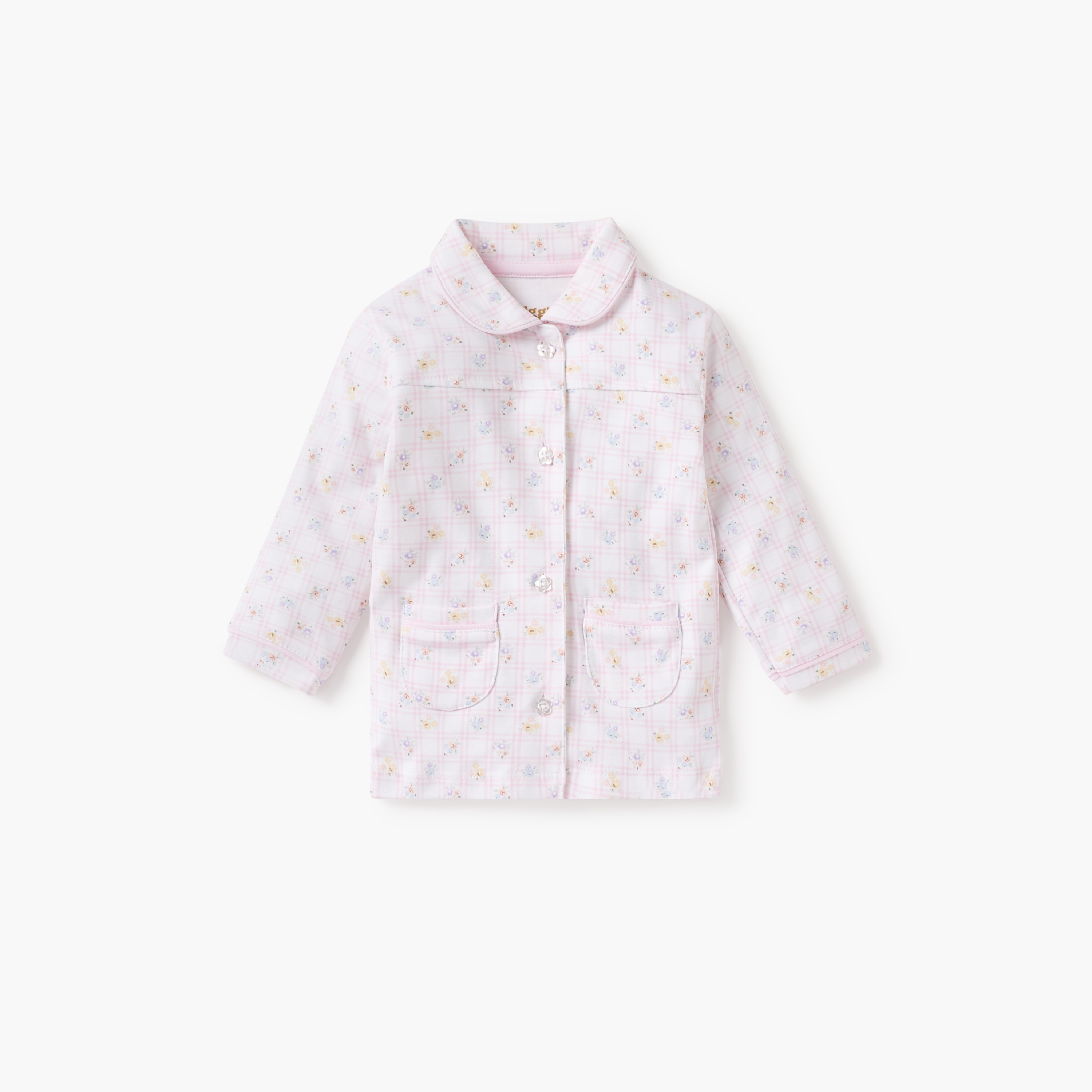 Juniors Floral Print Shirt and Pyjama Set-baby-girls-clothing-nightwear-pyjamasets-image-2