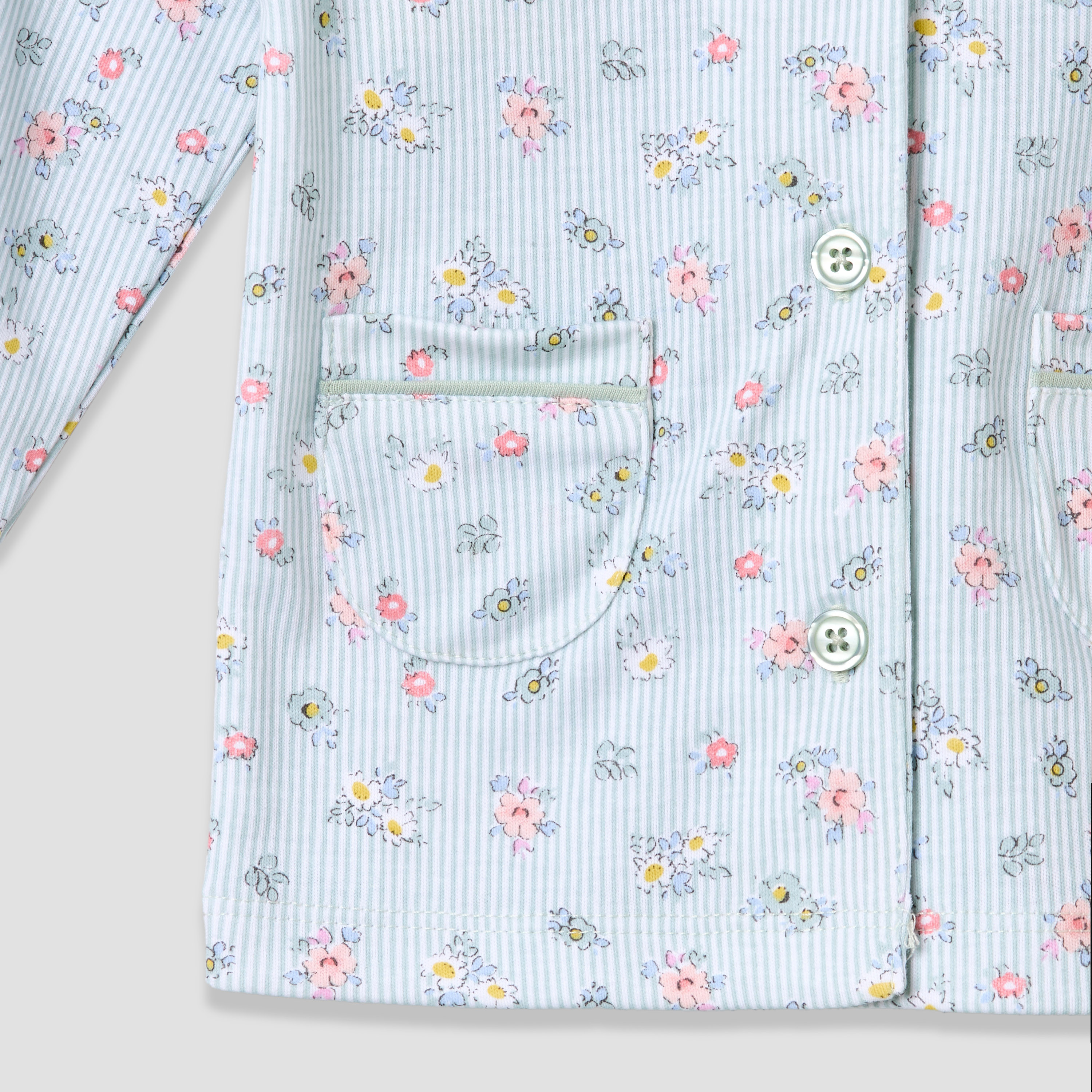 Giggles Cotton Collared Long Sleeves Pyjama Set with Floral Print-baby-girls-clothing-nightwear-pyjamasets-image-6