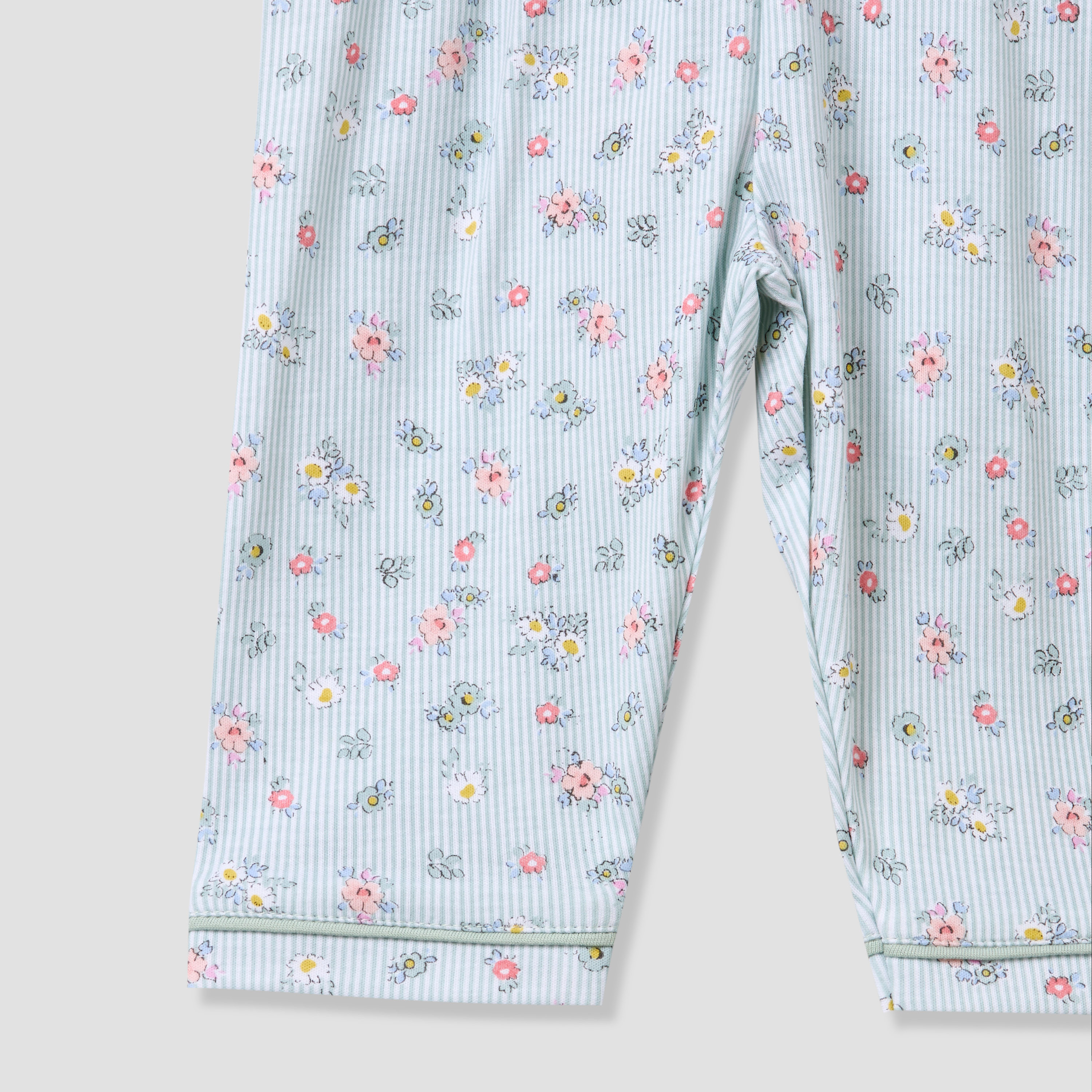 Giggles Cotton Collared Long Sleeves Pyjama Set with Floral Print-baby-girls-clothing-nightwear-pyjamasets-image-8
