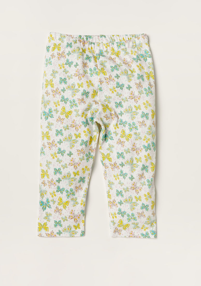 Juniors Butterfly Print Long Sleeve Shirt and Pyjama Set-Pyjama Sets-image-2