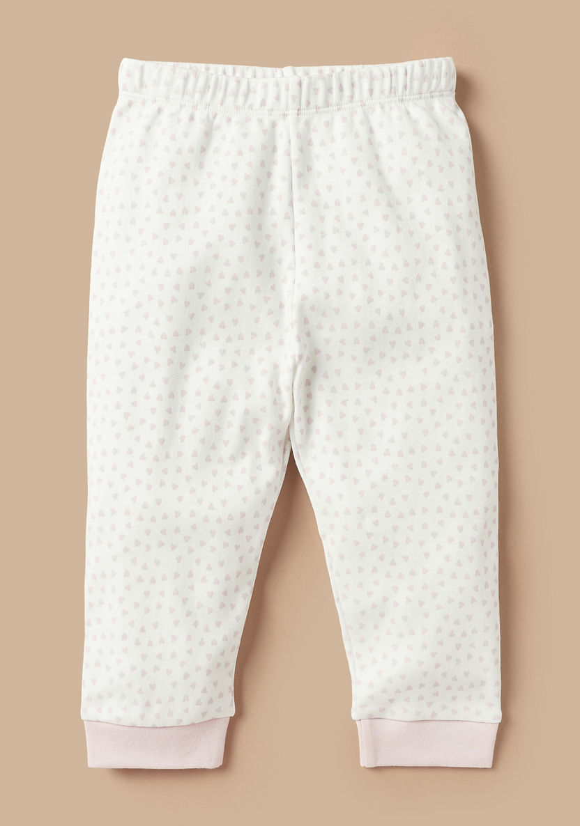 Juniors Floral Applique Detail T-shirt and Pyjama Set-Pyjama Sets-image-2