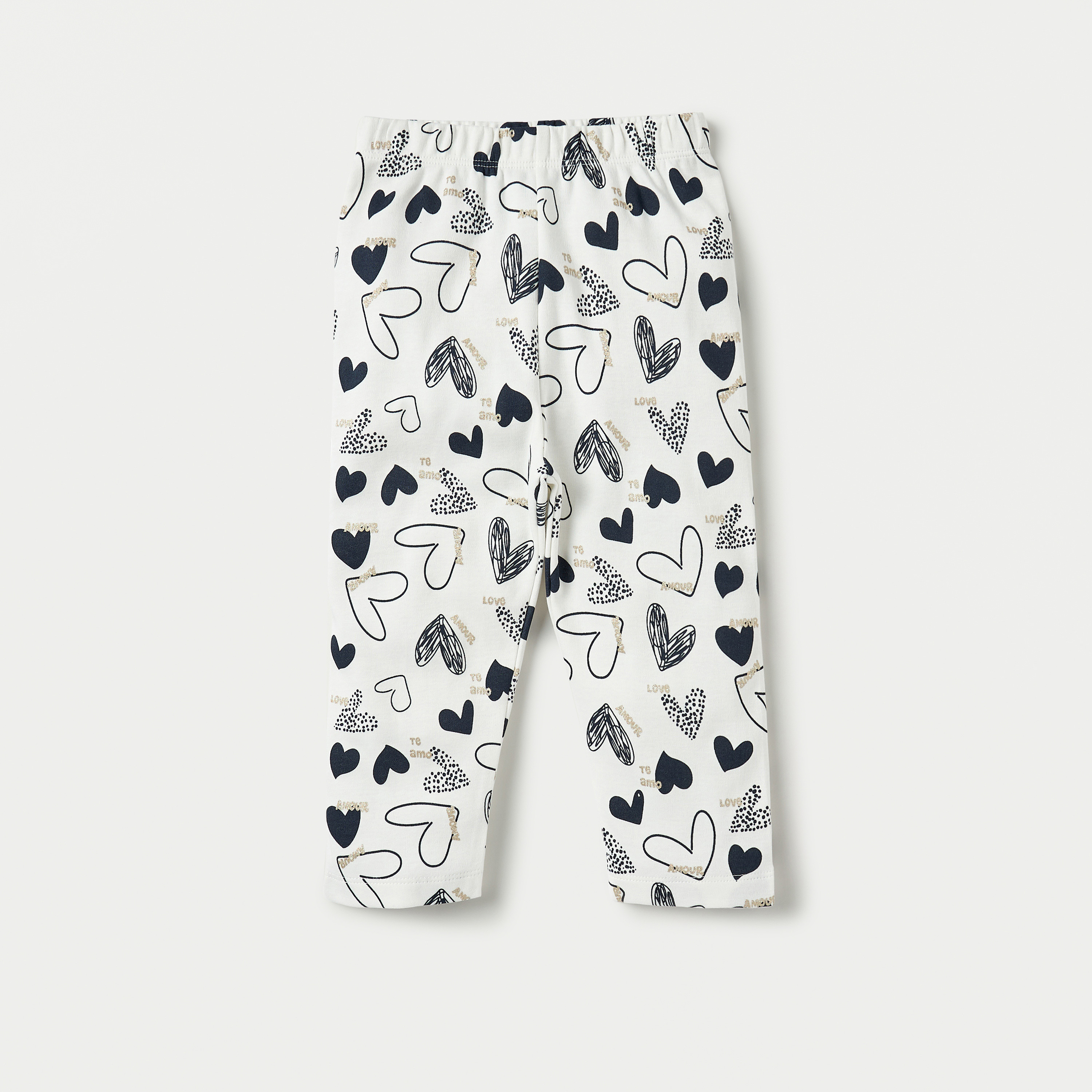 Juniors All-Over Heart Print Long Sleeves T-shirt and Pyjama Set-baby-girls-clothing-nightwear-pyjamasets-image-3