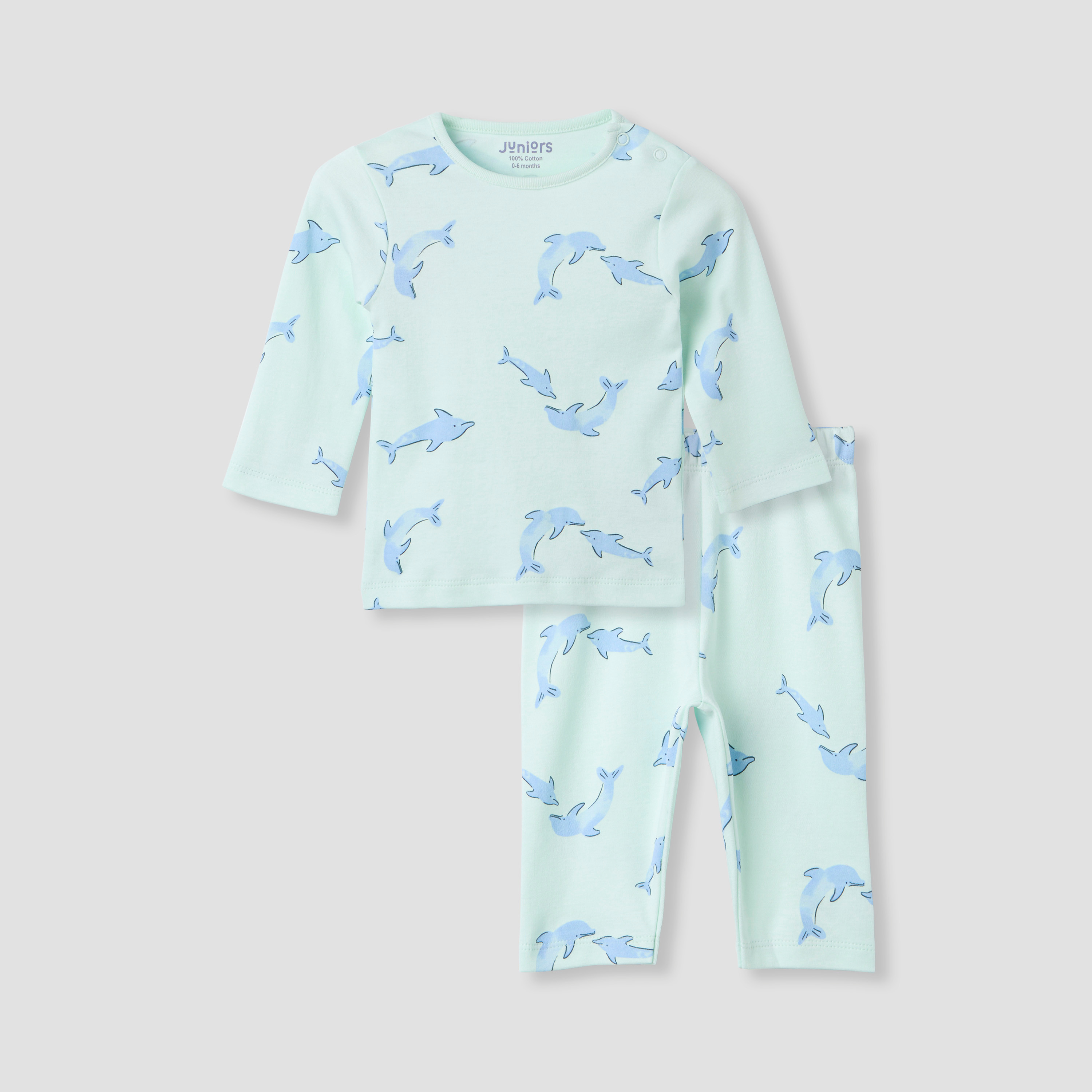 Juniors Pyjama Set with Bear Print - Cotton - Long Sleeves - Round Neck-baby-boys-clothing-nightwear-pyjamasets-image-1