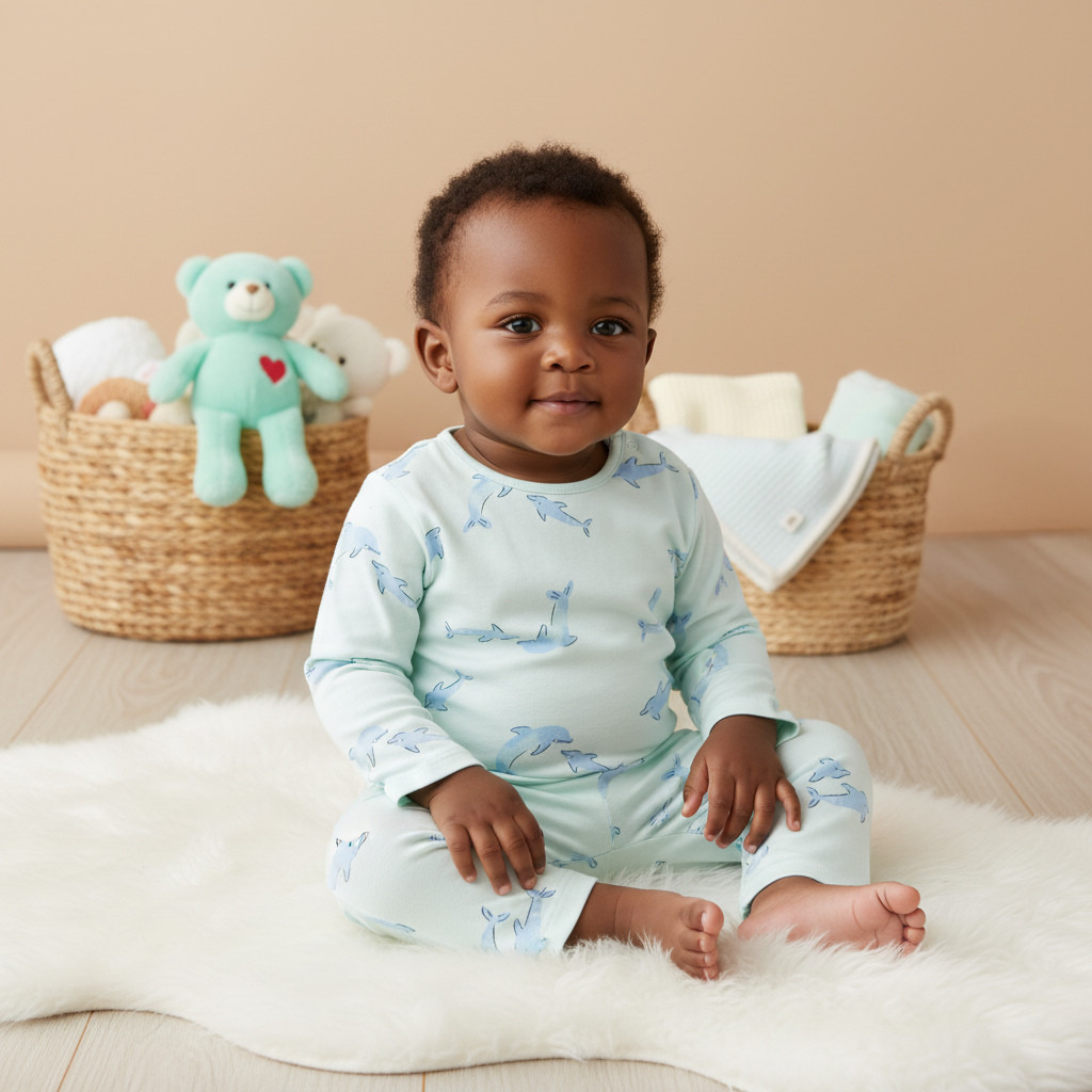 Juniors Pyjama Set with Bear Print - Cotton - Long Sleeves - Round Neck-baby-boys-clothing-nightwear-pyjamasets-image-8