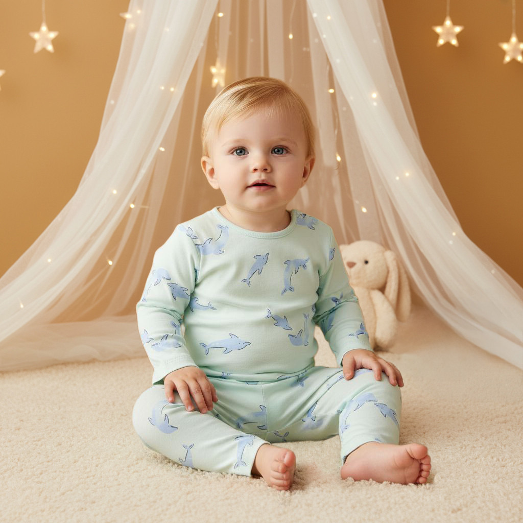 Juniors Pyjama Set with Bear Print - Cotton - Long Sleeves - Round Neck-baby-boys-clothing-nightwear-pyjamasets-image-9