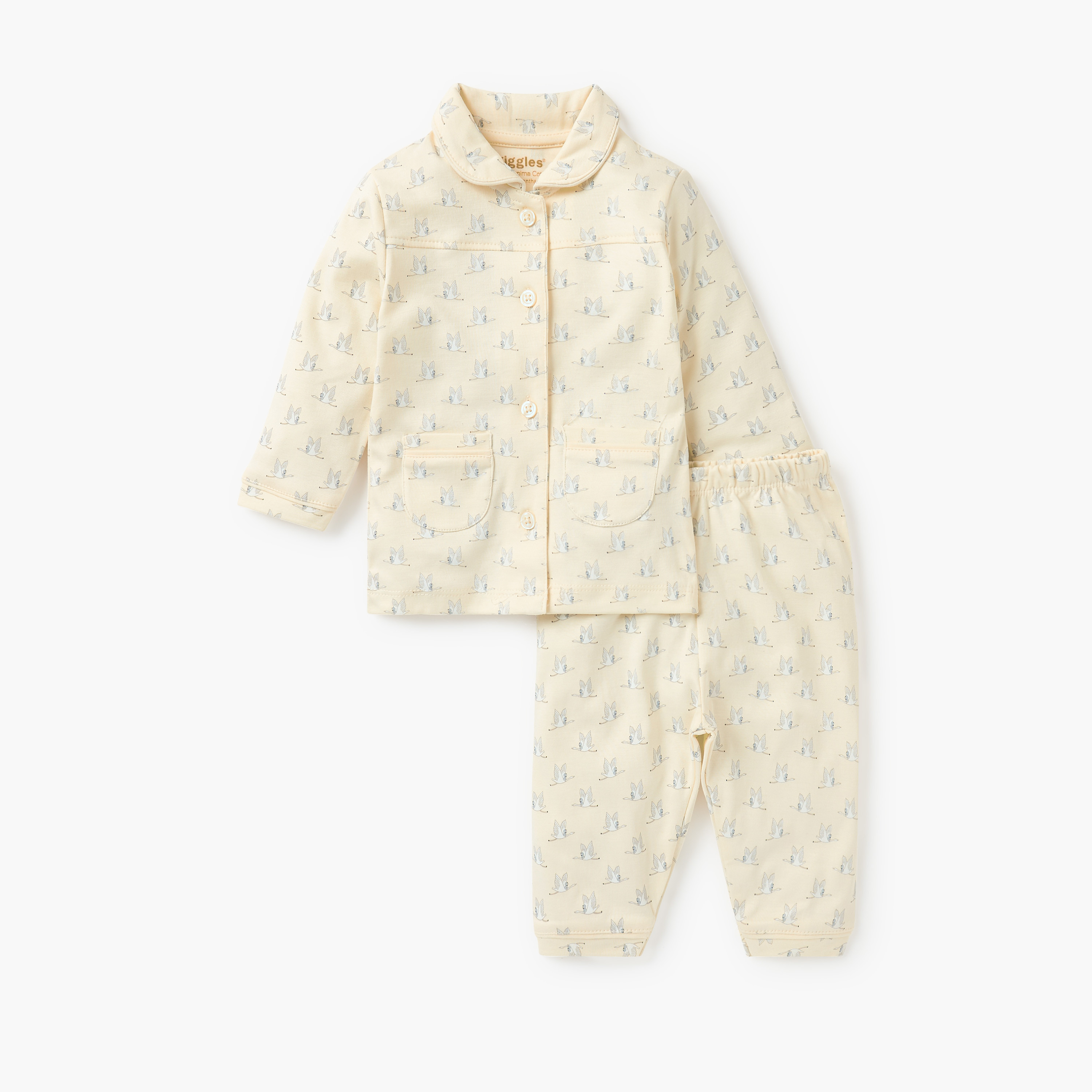 Giggles Printed Shirt and Pyjama Set-baby-girls-clothing-nightwear-pyjamasets-image-1