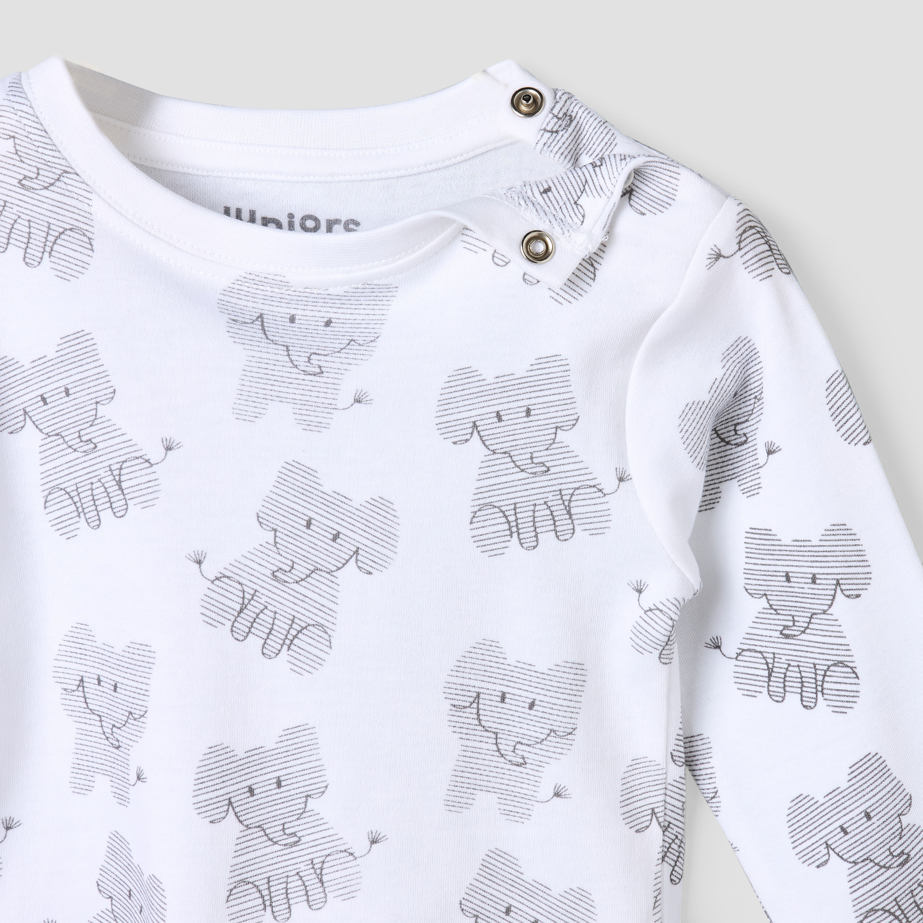 Pack of 4 Juniors Cotton Long Sleeves Pyjama Set with Elephant Print-baby-boys-clothing-nightwear-pyjamasets-image-11