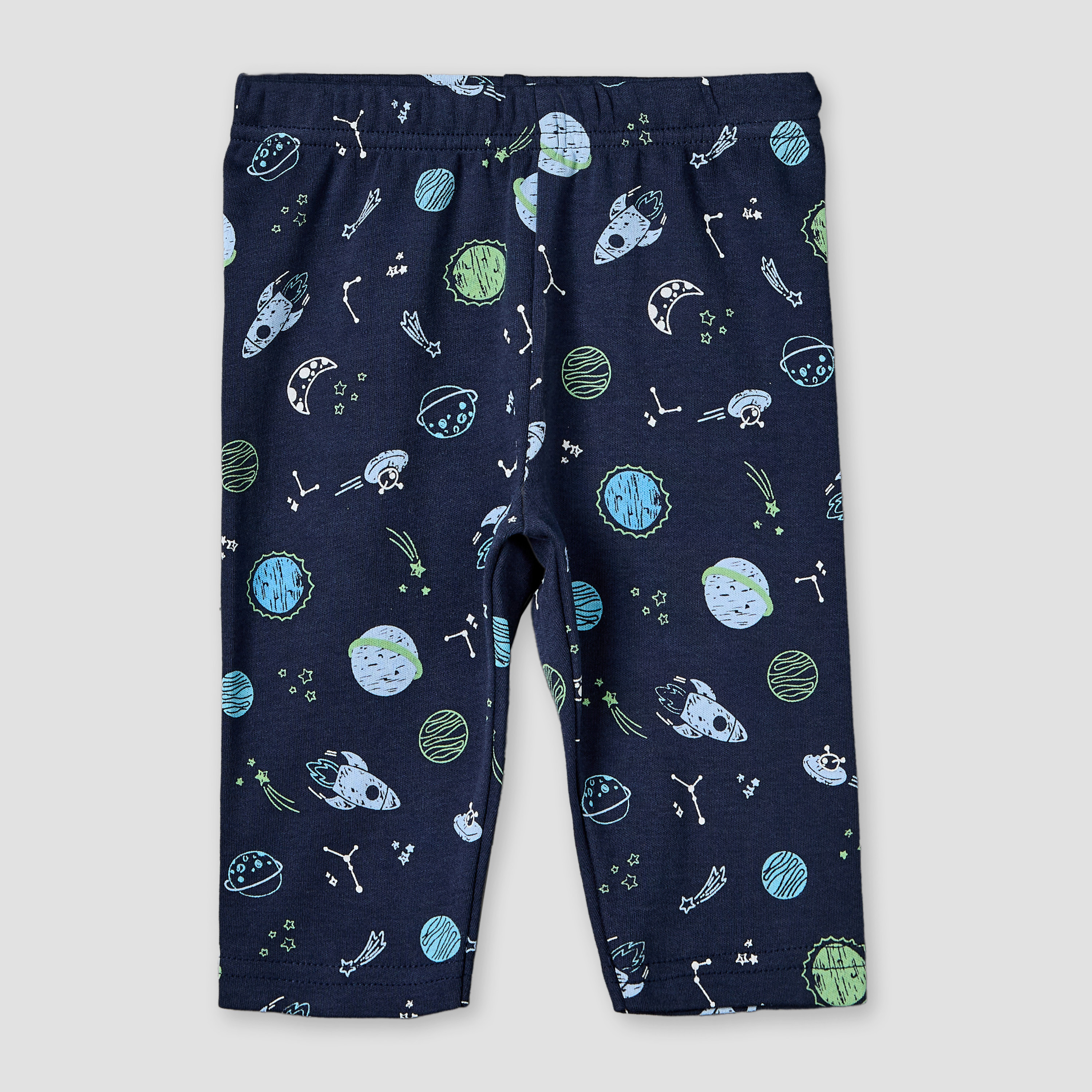 Juniors Cotton Round Neck Long Sleeves Pyjama Set with Space Print-baby-boys-clothing-nightwear-pyjamasets-image-3